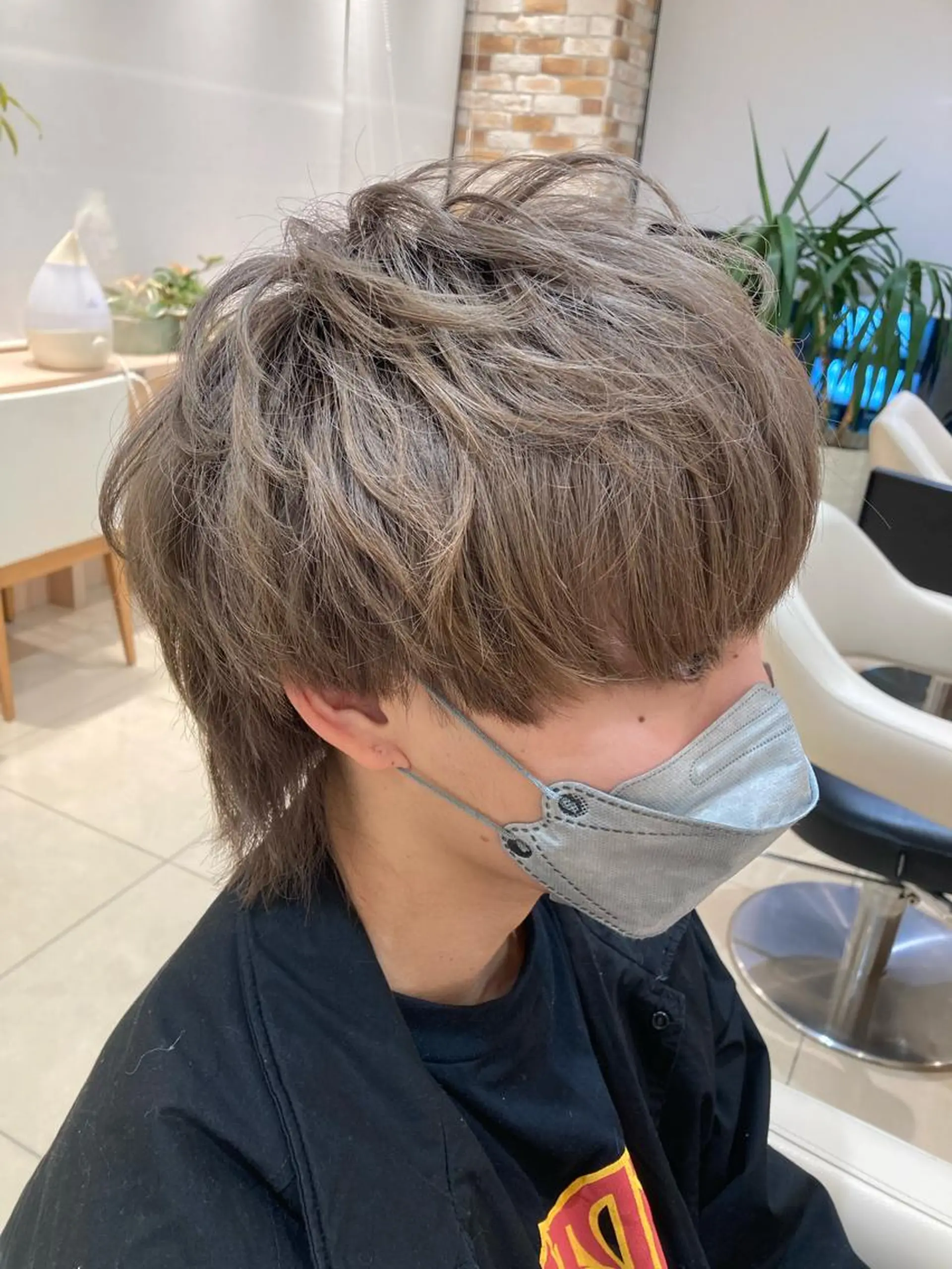 ショート メンズ マッシュウルフ マッシュ メンズウルフカット ウルフカット カット ヘアセット 柔らか透明感カラー/ 内田圭祐のヘアスタイル