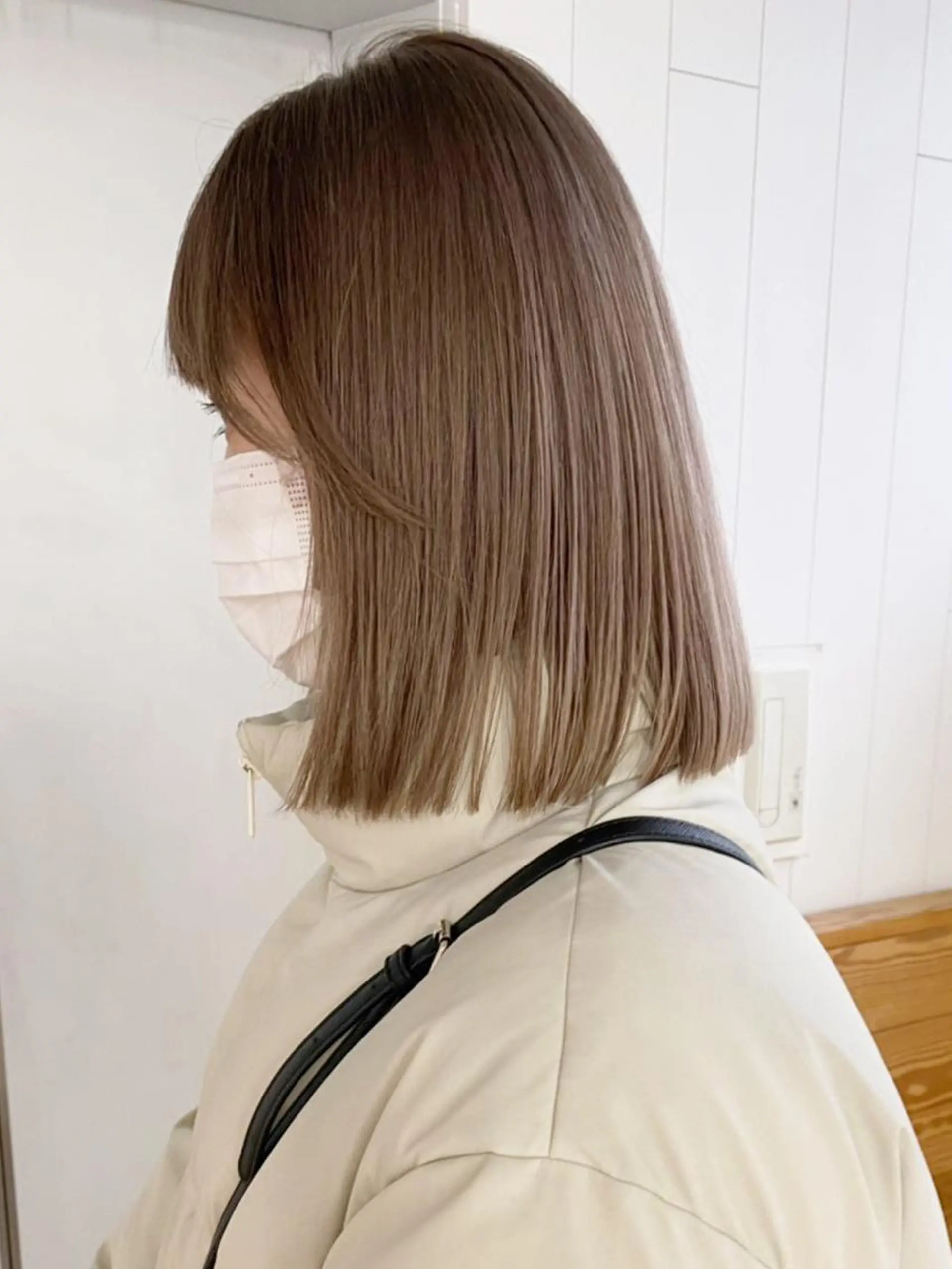 ミディアム カラー パーマ ヘアアレンジ ベージュカラー ブラウンカラー ブラウンベージュ ITbyALBUM 下北沢店のヘアスタイル