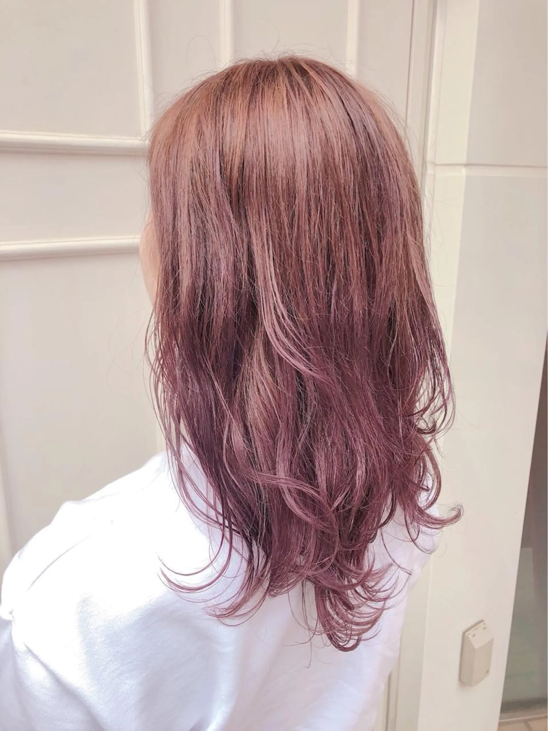 ミディアム カラー ピンクカラー ピンクパープル パープルカラー 🫟Blanco🫟 Color&Careのヘアスタイル