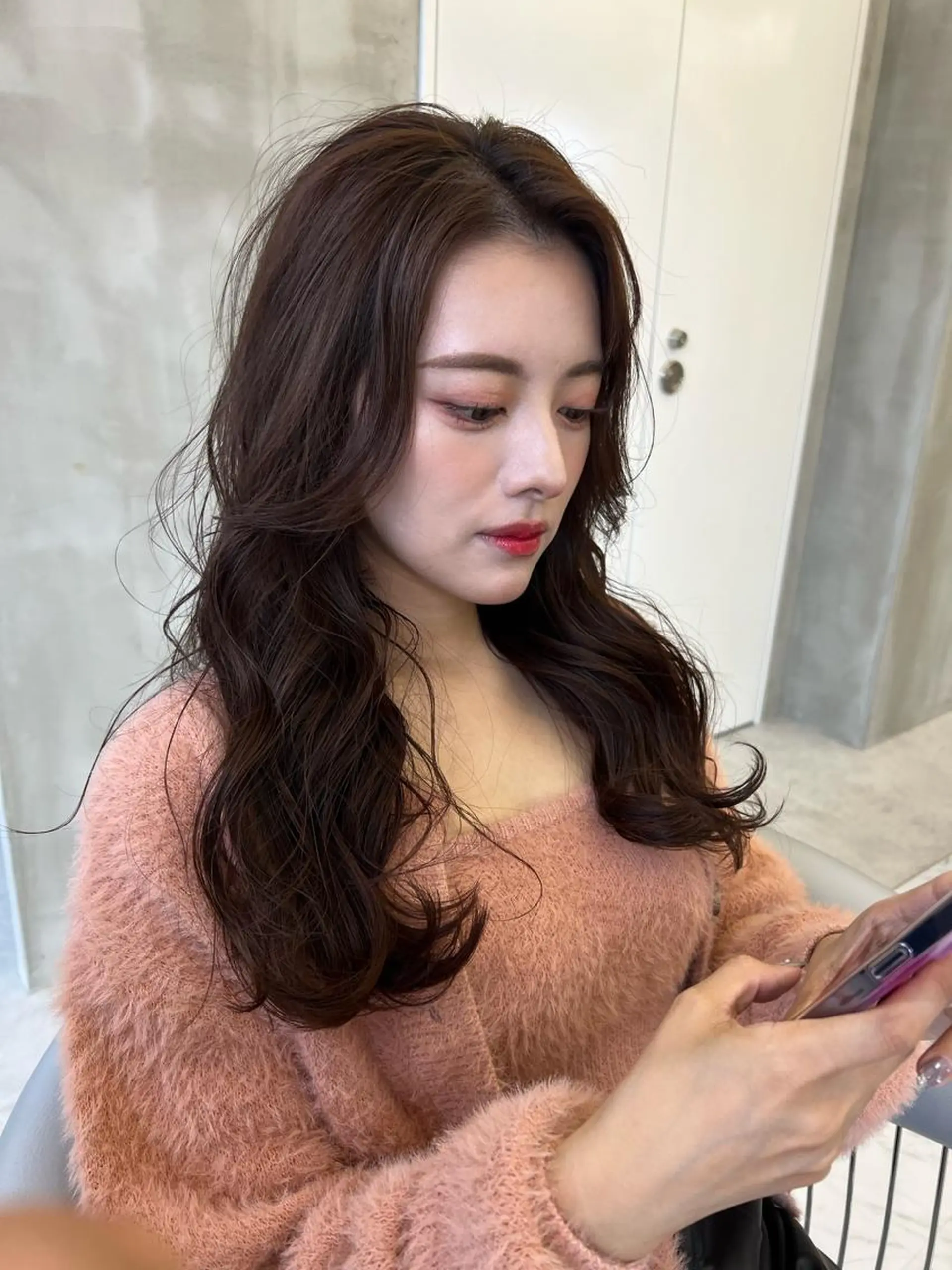 ロング カラー 韓国風ヘア カット ヘアカラー トリートメント Lond strada 心斎橋所属・💕モテ髪💕 小川大輔のヘアスタイル