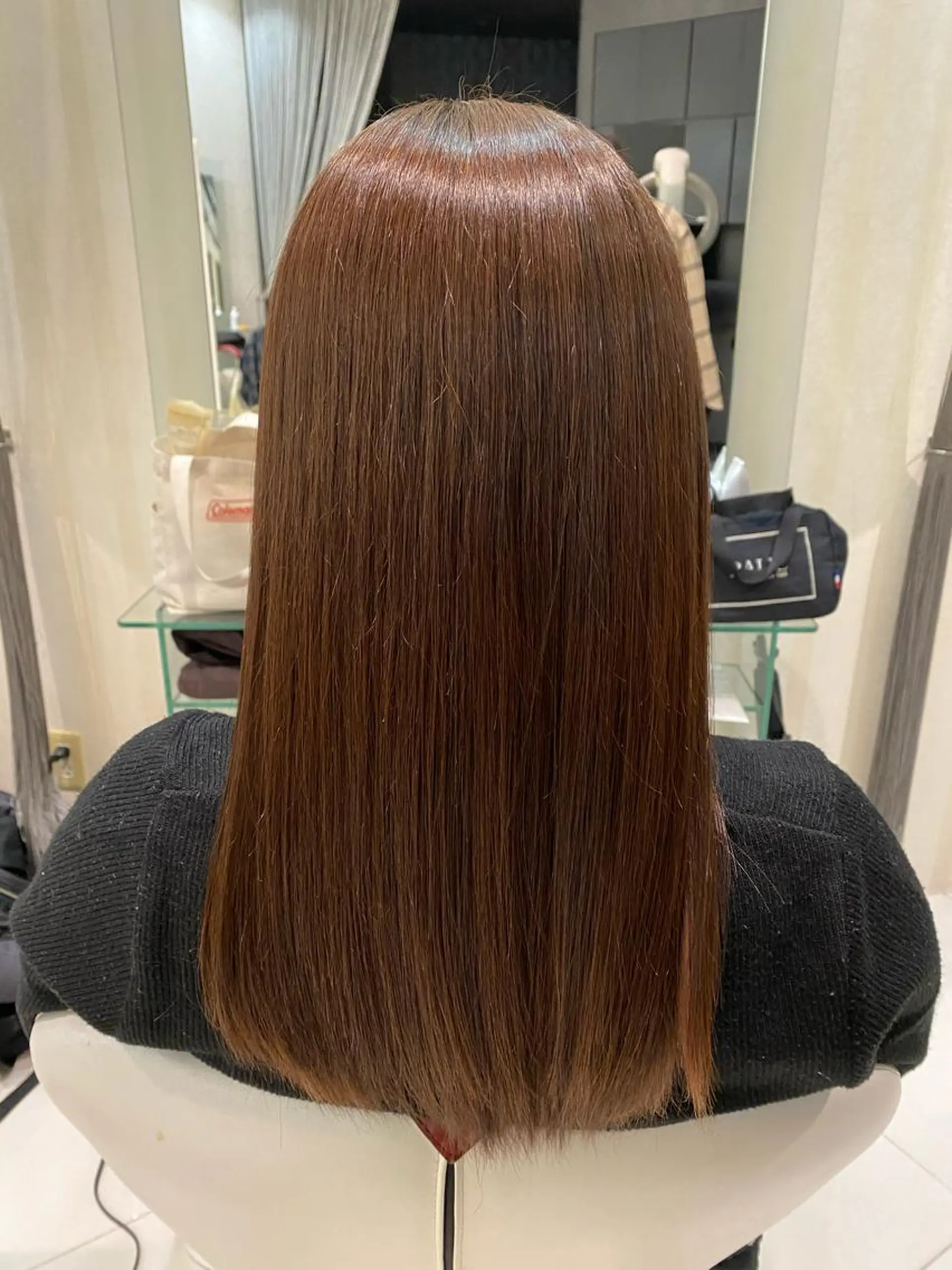 ロング カット 縮毛矯正 トリートメント 及川 歩真のヘアスタイル