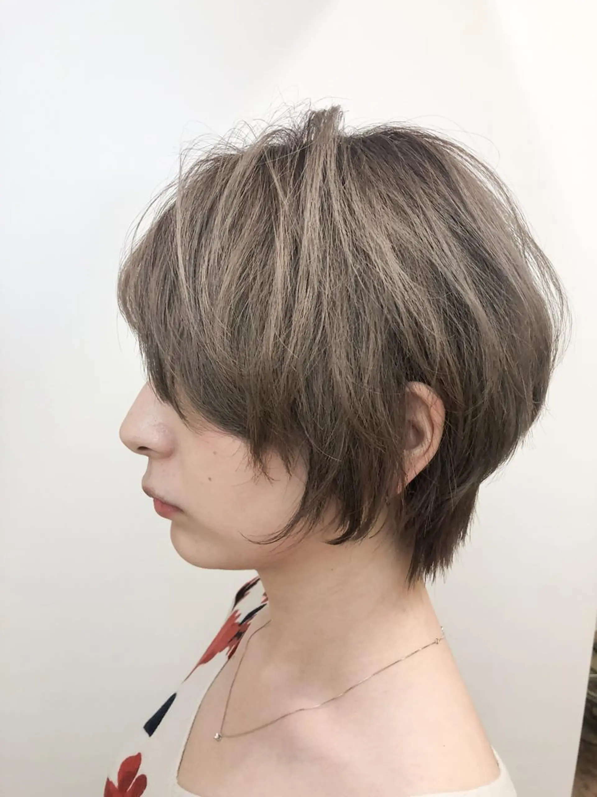ショート カラー ダブルカラー ショートヘア 小顔カット WONK. ウォンク 心斎橋のヘアスタイル