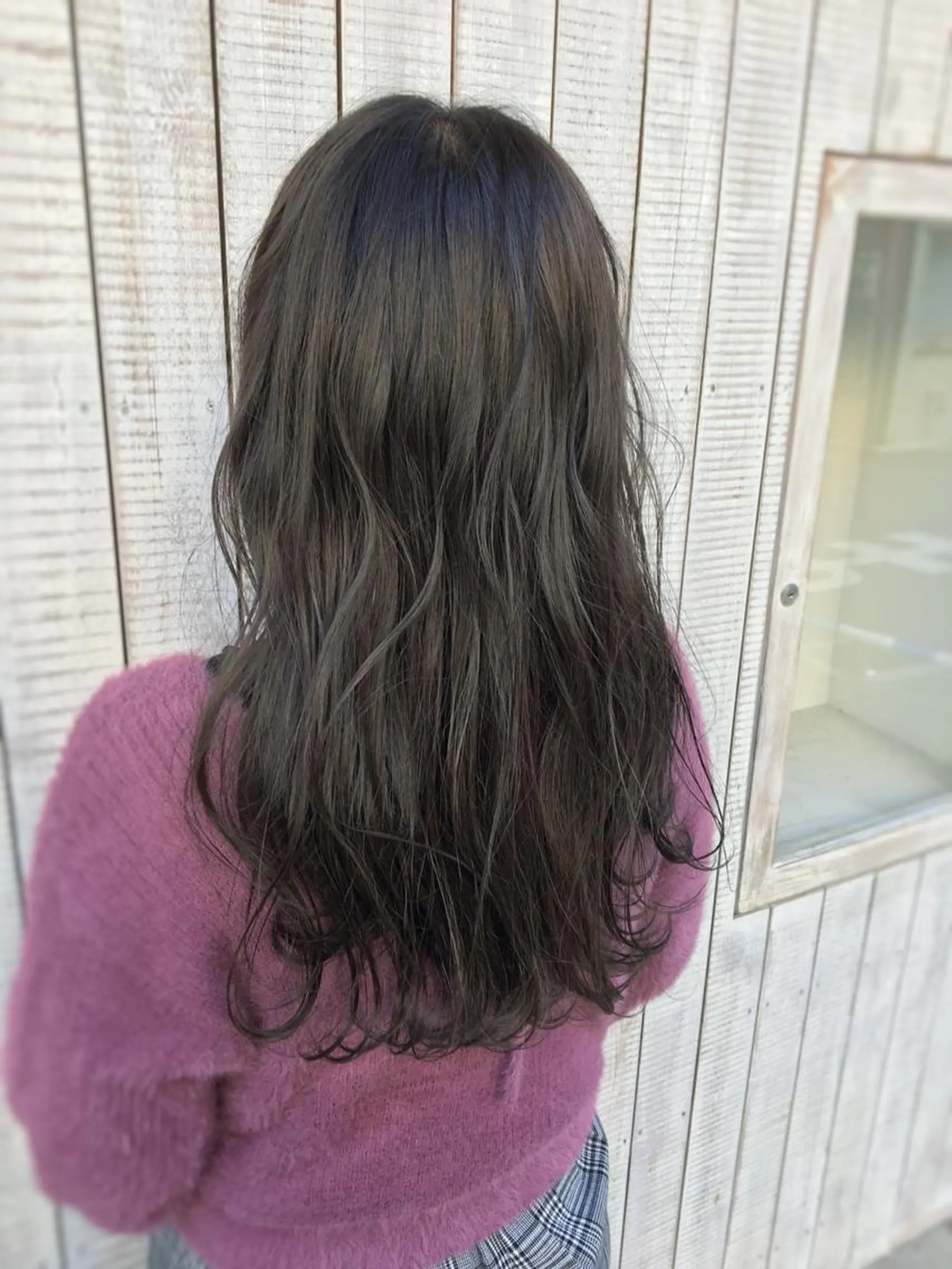 ロング カラー ブリーチ 透明感カラー グレージュ ブリーチなしカラー ケアブリーチ 坪井佑樹のヘアスタイル