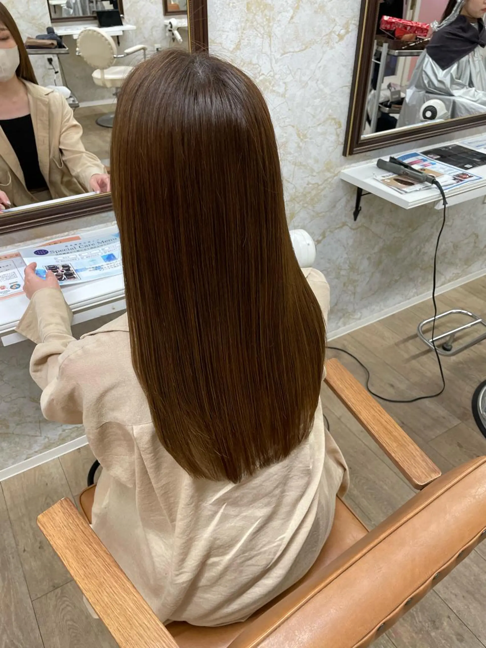 セミロング 縮毛矯正 髪質改善特化💫 韓国ヘアAyumuのヘアスタイル