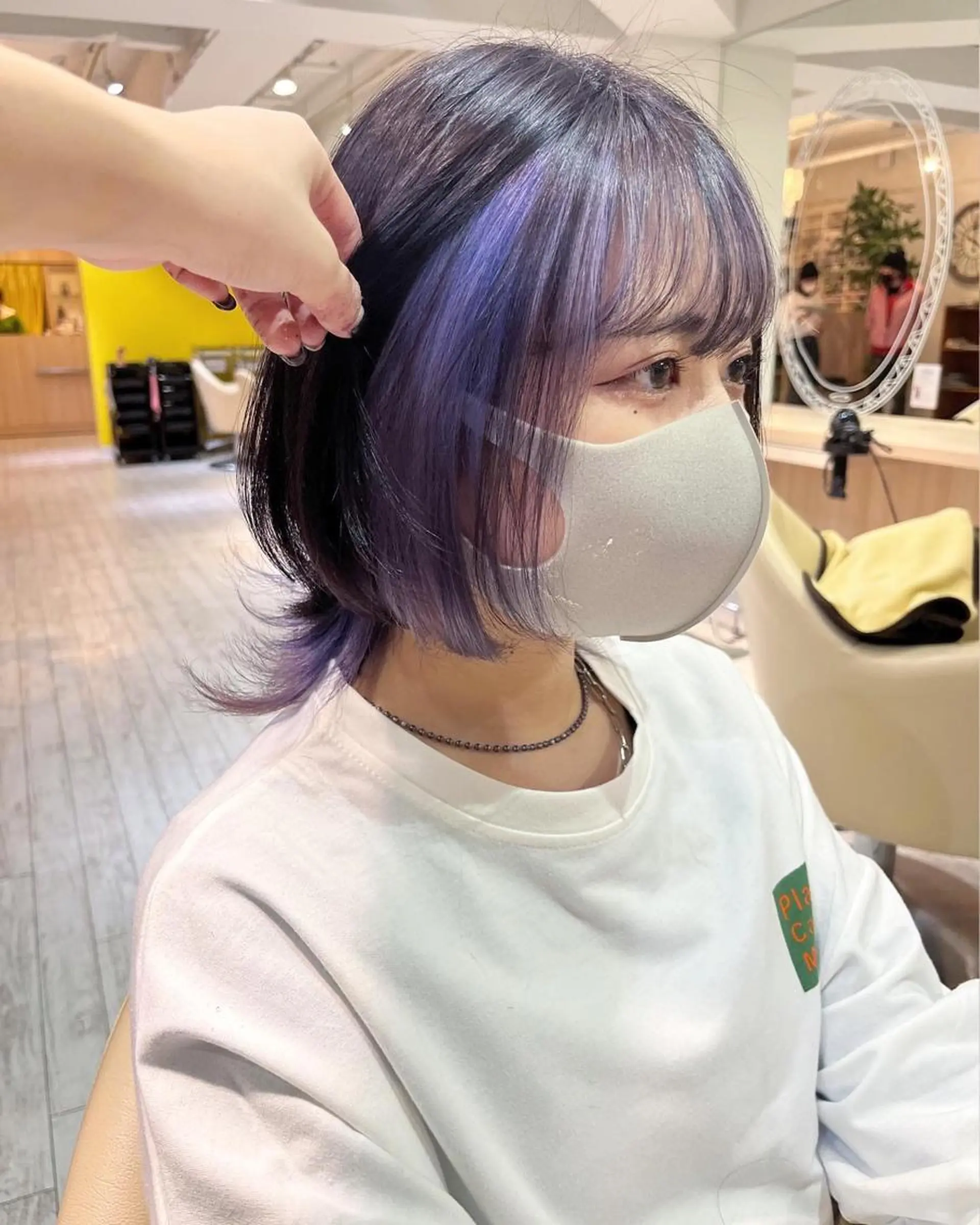 セミロング カラー ヘアアレンジ ブリーチなし/ レイヤー🌿runaのヘアスタイル