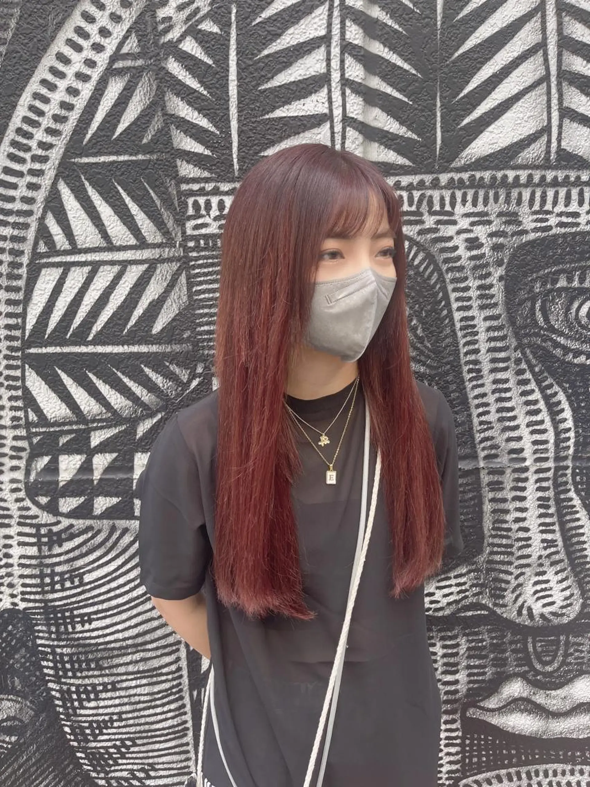 ロング カラー ヘアアレンジ 編み込みエクステ ブラウンカラー レッドカラー レッドブラウン エクステ haco+所属・🌈派手髪エクステ ブレイズ🌈ひろとのヘアスタイル