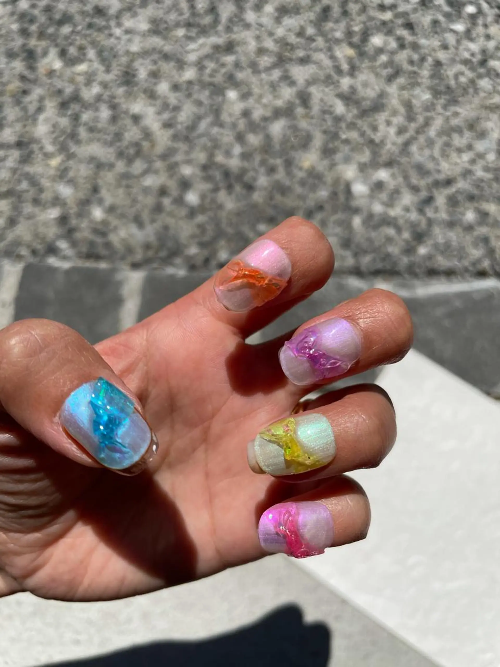 ネイル クリアネイル リボン シンプルネイル MH_ Nailのネイルデザイン