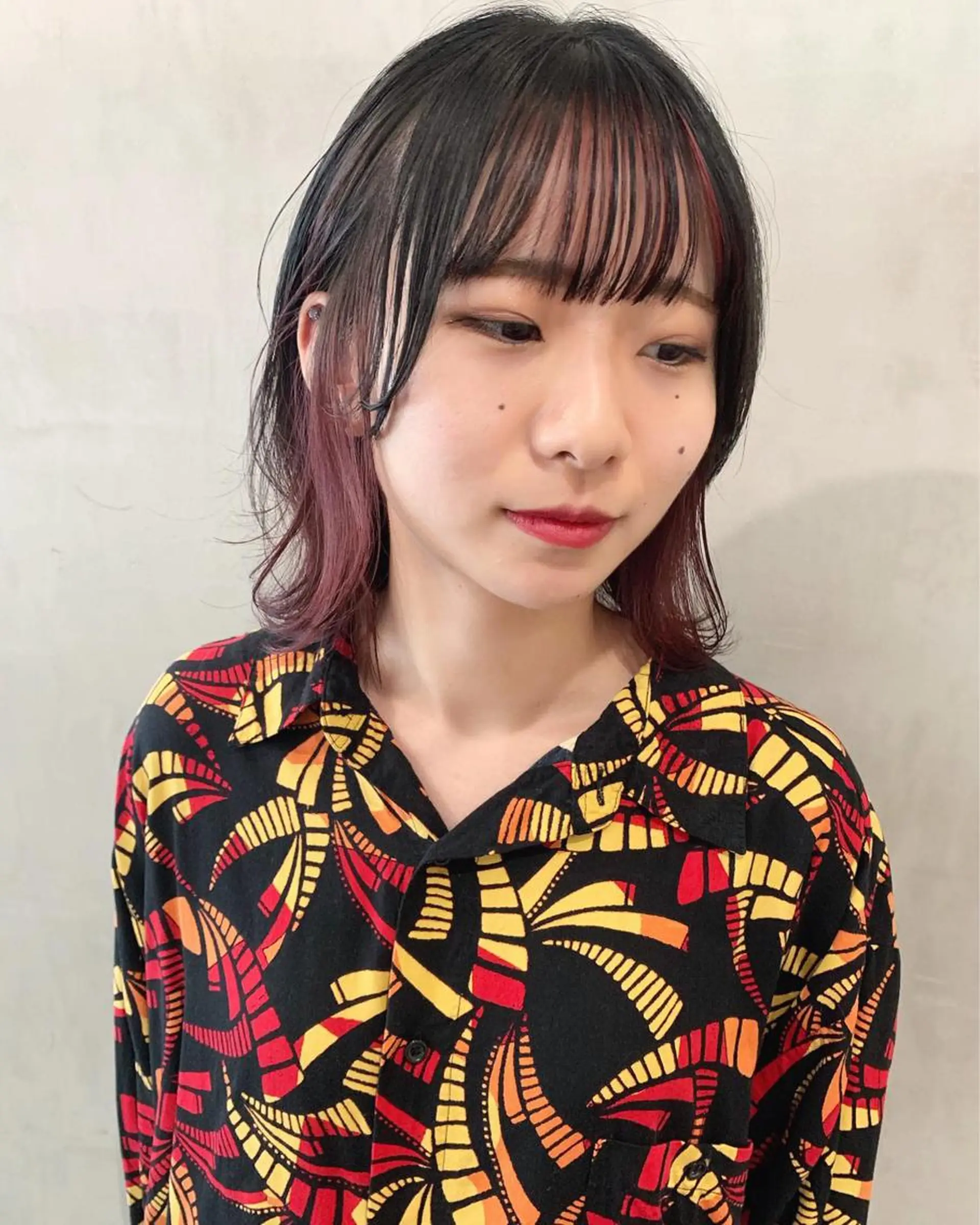 ミディアム カラー ヘアカラー トリートメント 優 作のヘアスタイル