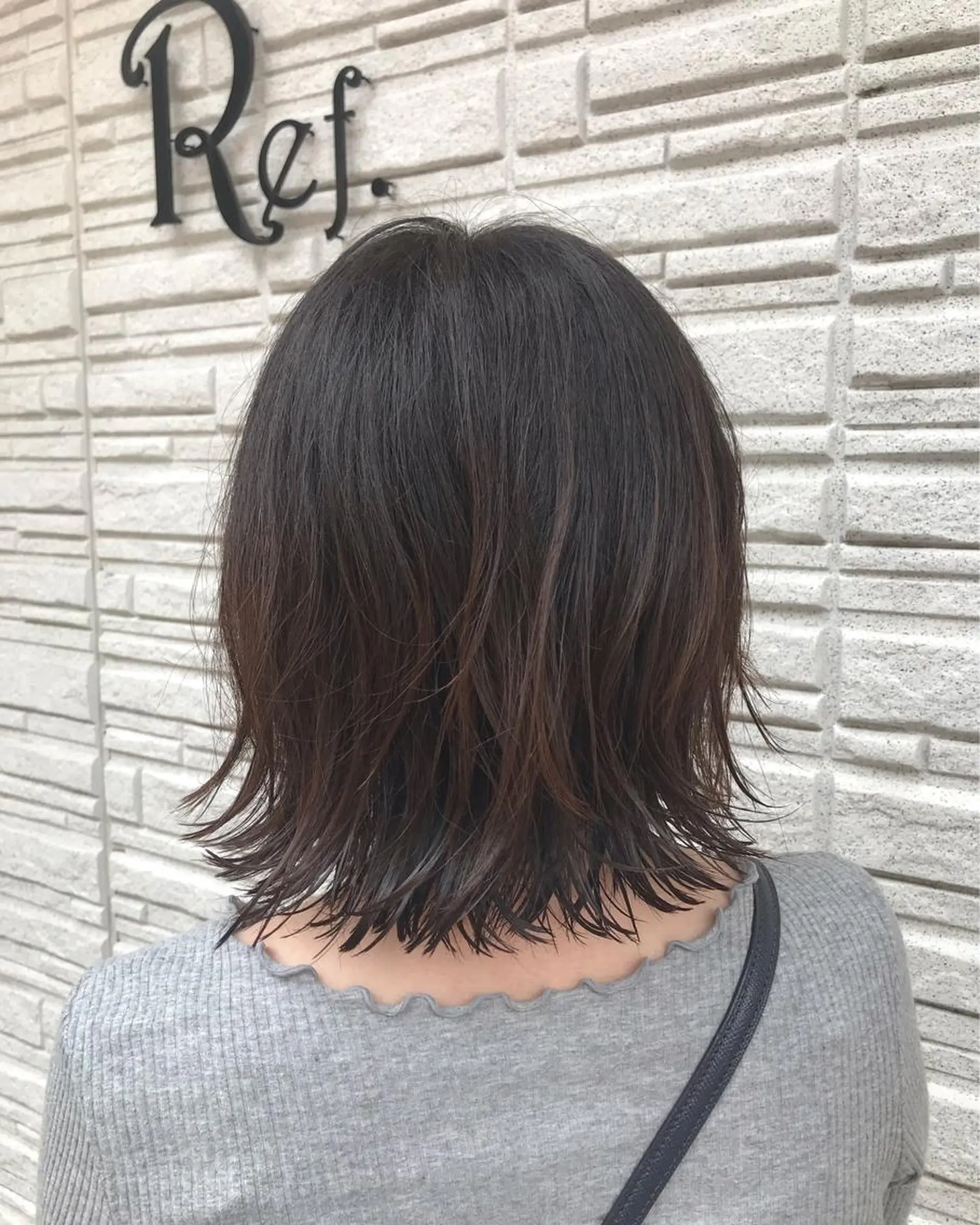 ミディアム 暖色カラー🍊 ボブ🌿顔周りcutのヘアスタイル