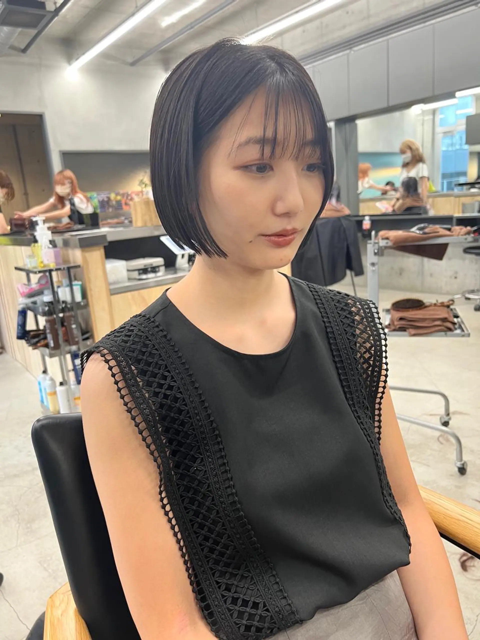 ショート カラー ボブ 顔周りカット カット ヘアカラー sakoda shunkiのヘアスタイル