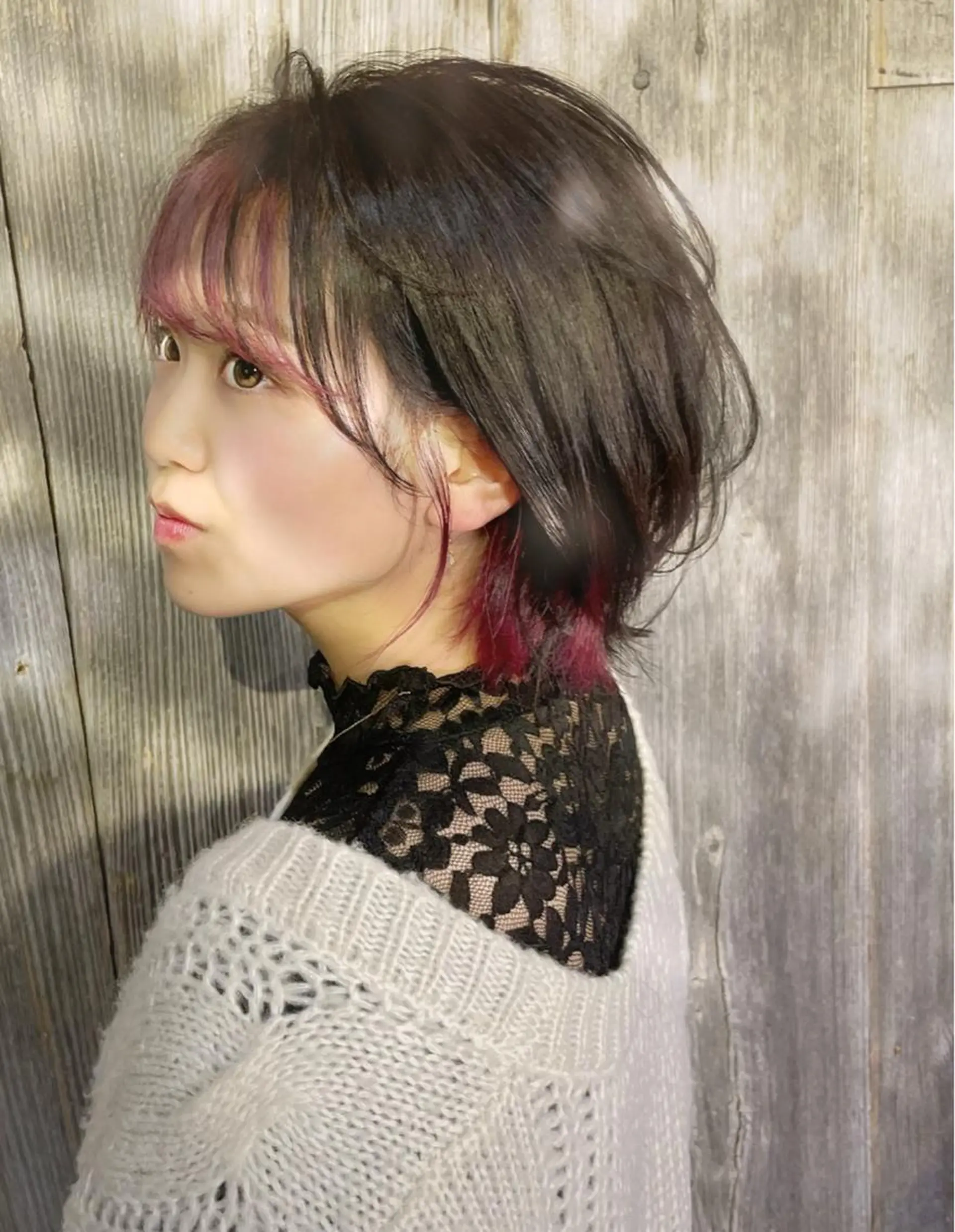 ショート カラー インナーカラー ピンクカラー 顔周りカット レイヤーカット 外ハネヘア ヘアカラー トリートメント 骨格整形カット/ ショート✂️堀夢哉のヘアスタイル