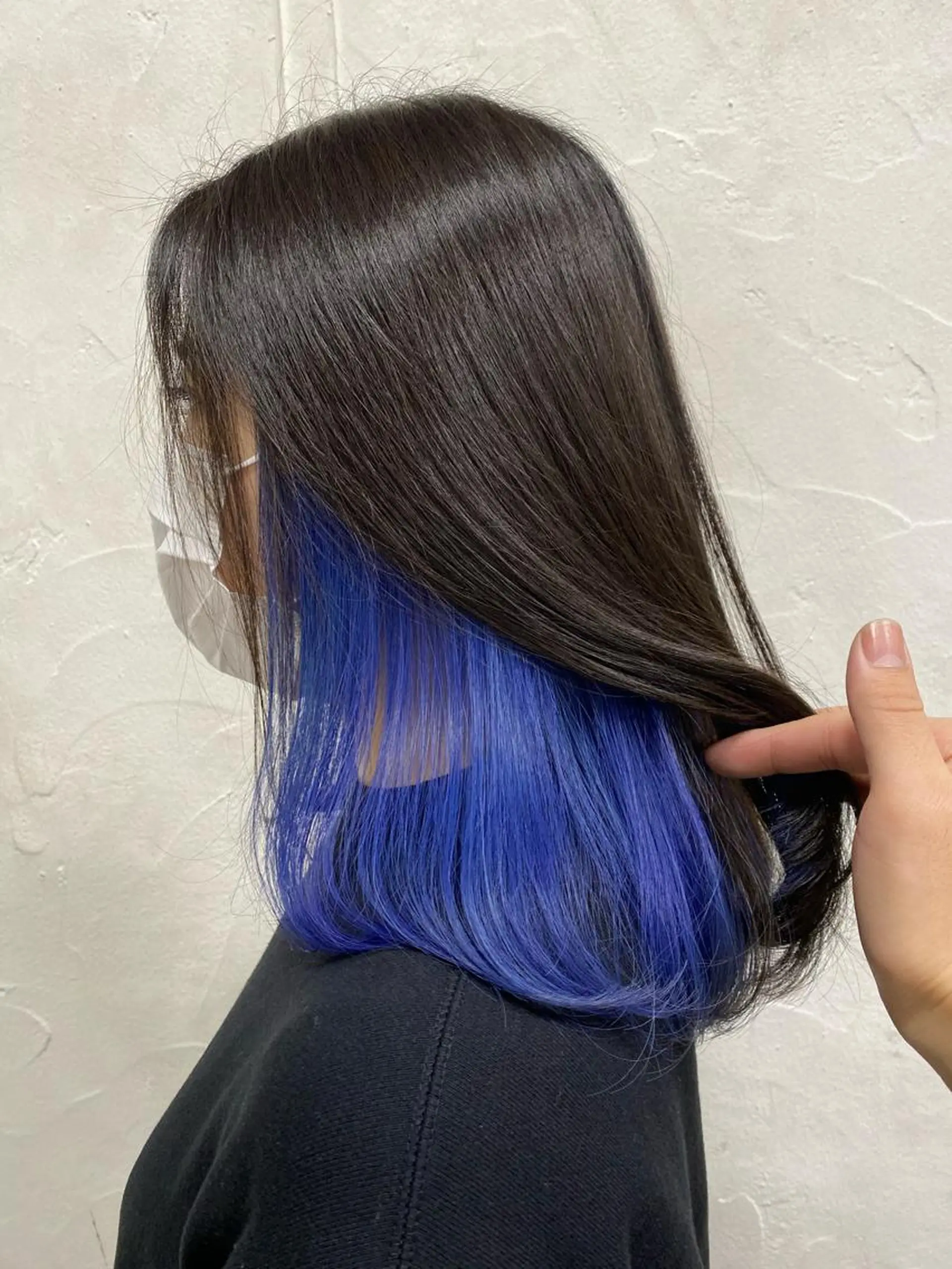 ミディアム カラー ブリーチ ブルーカラー インナーカラー ヘアカラー ALLY（アリー）所属・ミニモお気に入り数 No.1宍戸雄弥のヘアスタイル