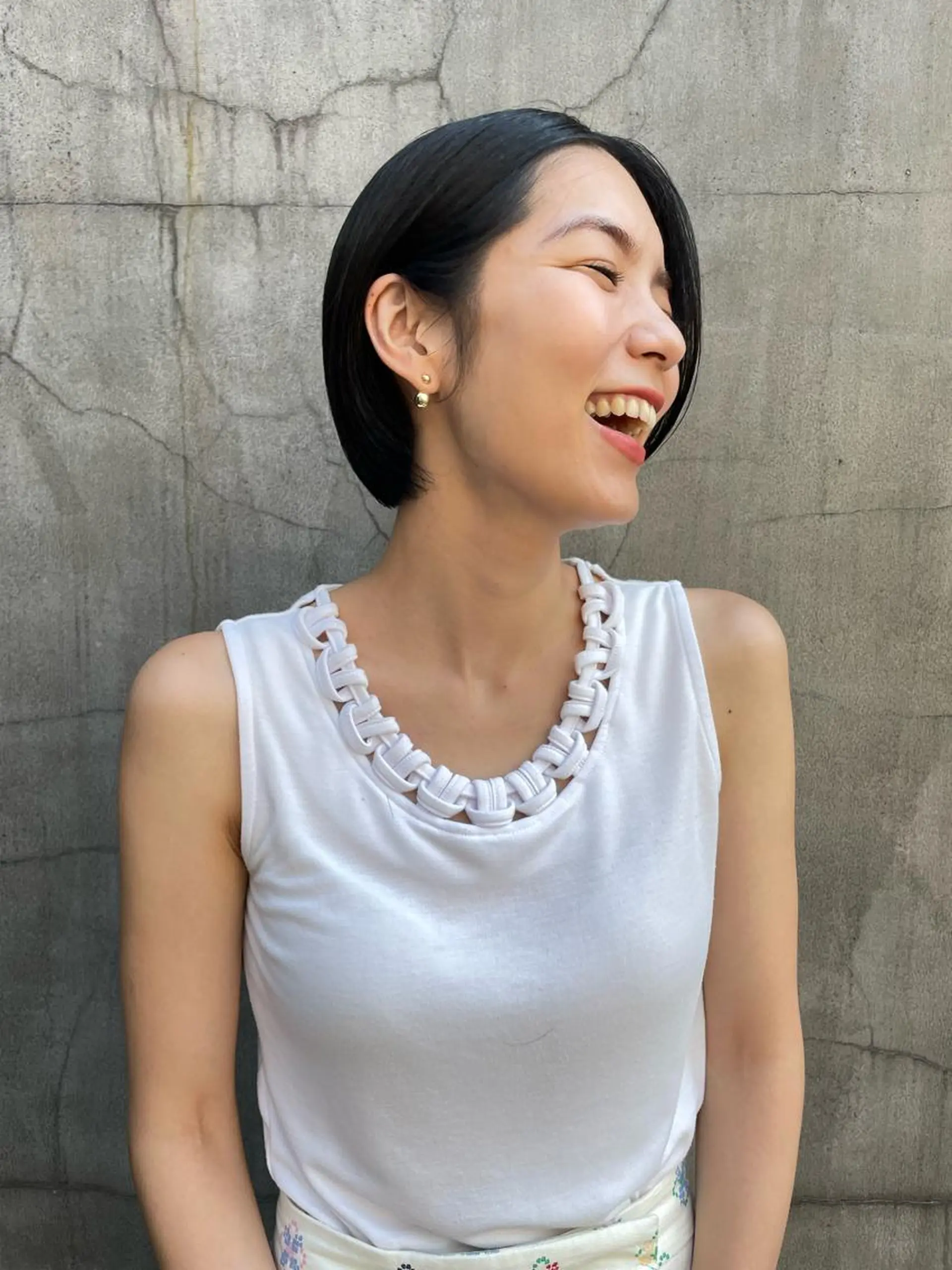 ショート カラー パーマ ヘアアレンジ レイヤー/ 透明感カラー/マドカのヘアスタイル