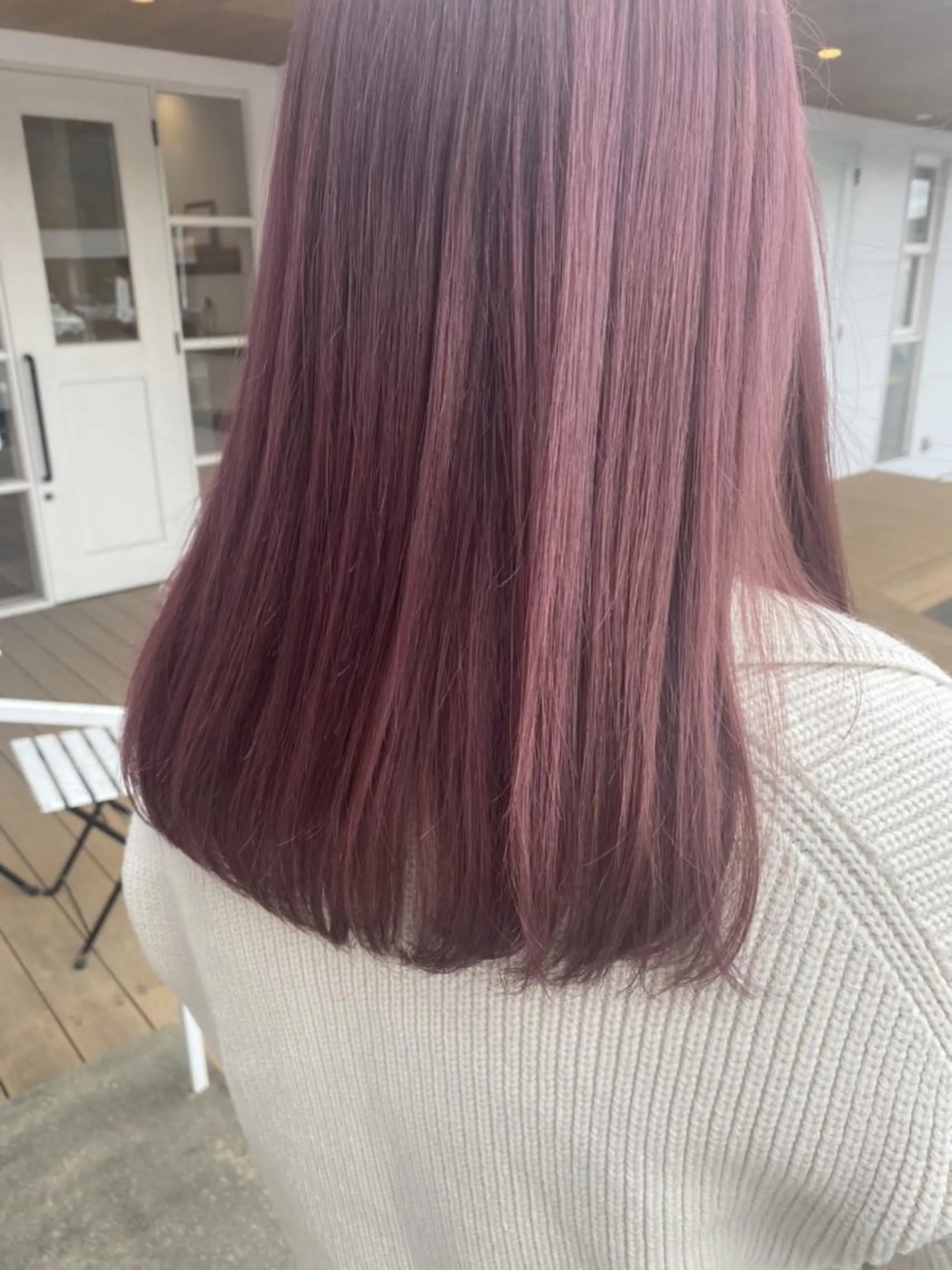 ミディアム カラー ピンクカラー カノエ大濠店 MIZUKIのヘアスタイル