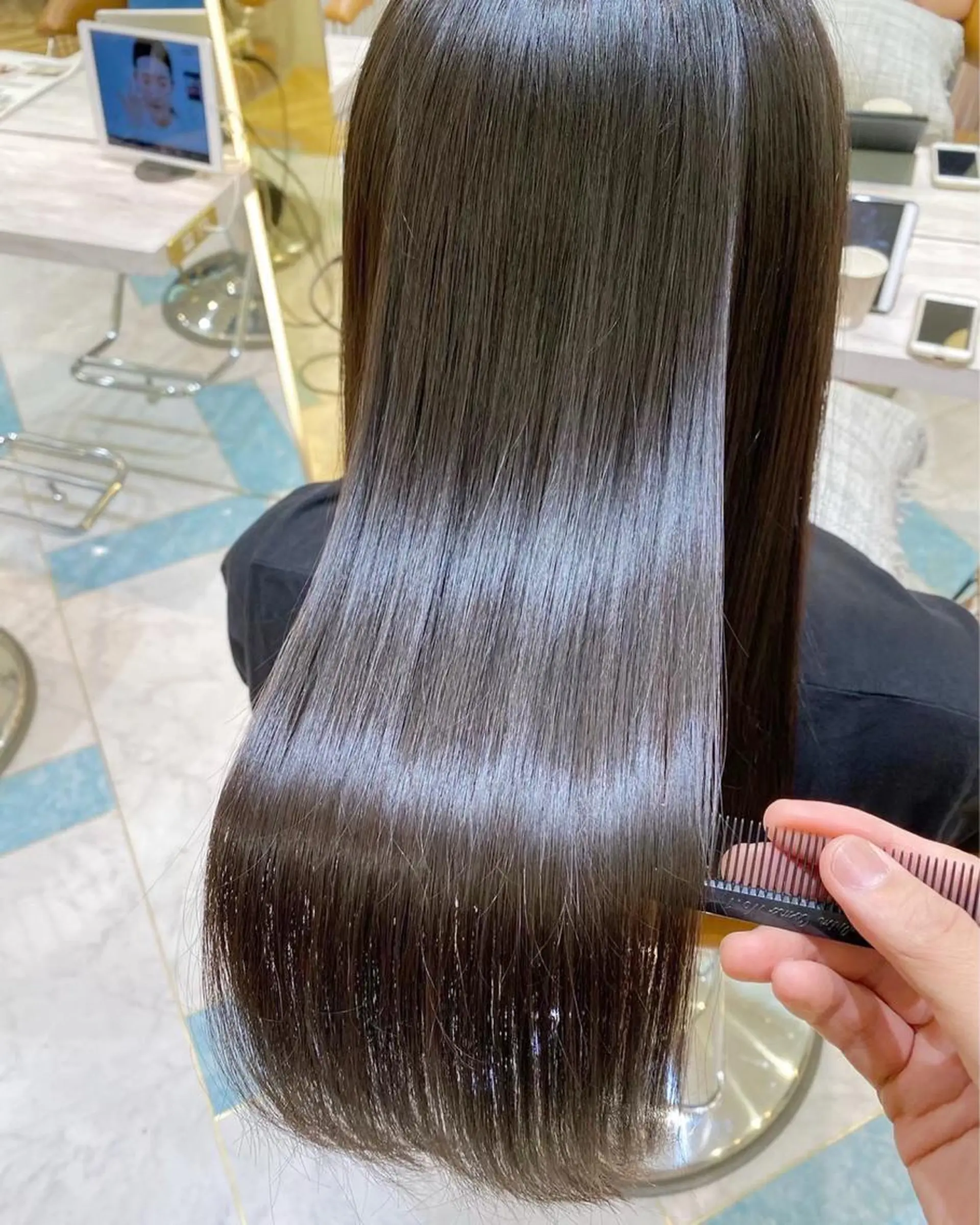 ロング カラー グレージュ カット ヘアカラー 縮毛矯正 トリートメント ✨髪質改善/レイヤー ✨川合佑哉のヘアスタイル