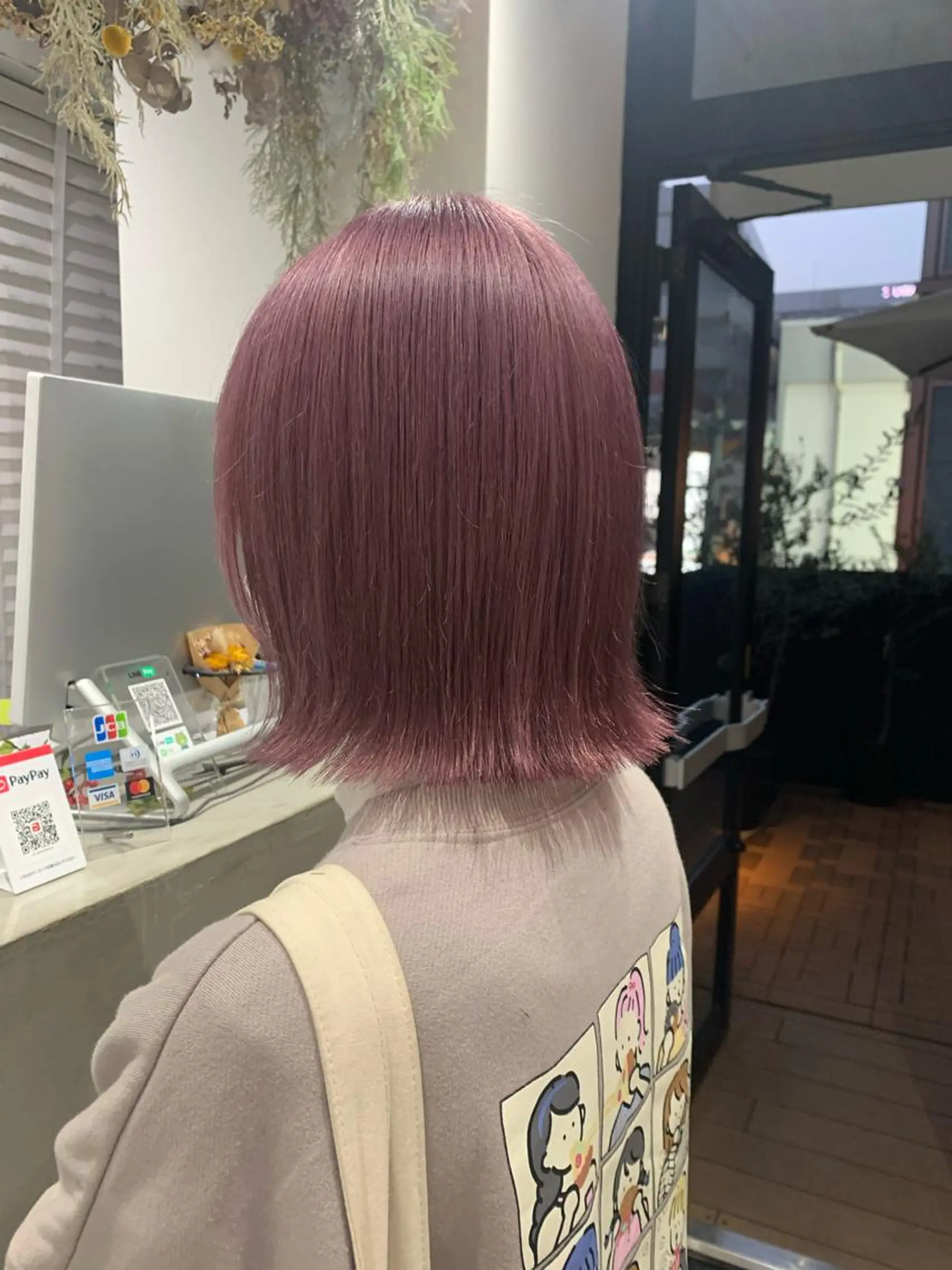 ミディアム カラー ヘアアレンジ ヘアカラー トリートメント kei/透明感カラー /ベージュ/髪質改善のヘアスタイル