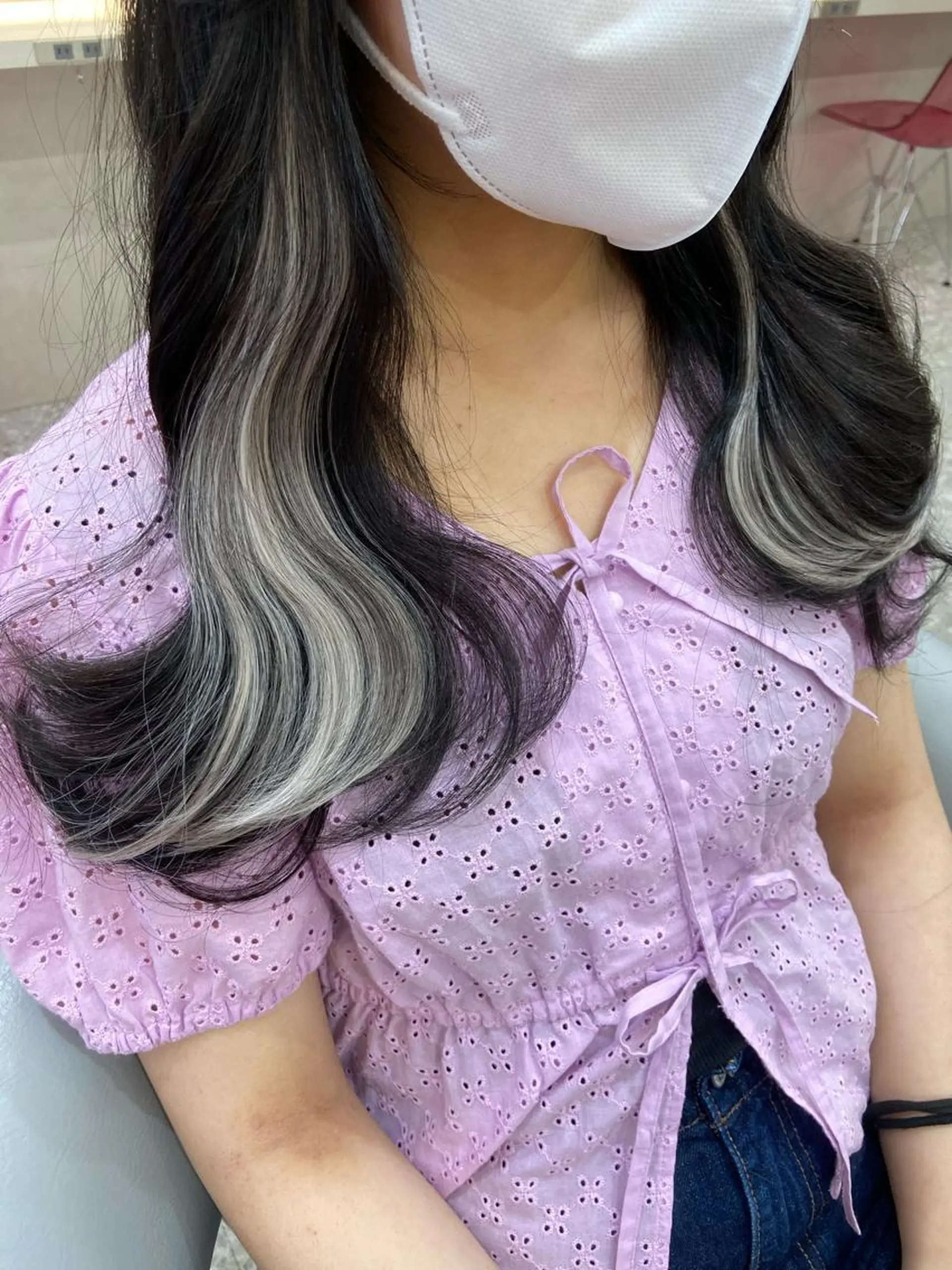 ロング シールエクステ エクステ エクステ 新宿/韓国ヘア 中明度カラー/かやのヘアスタイル