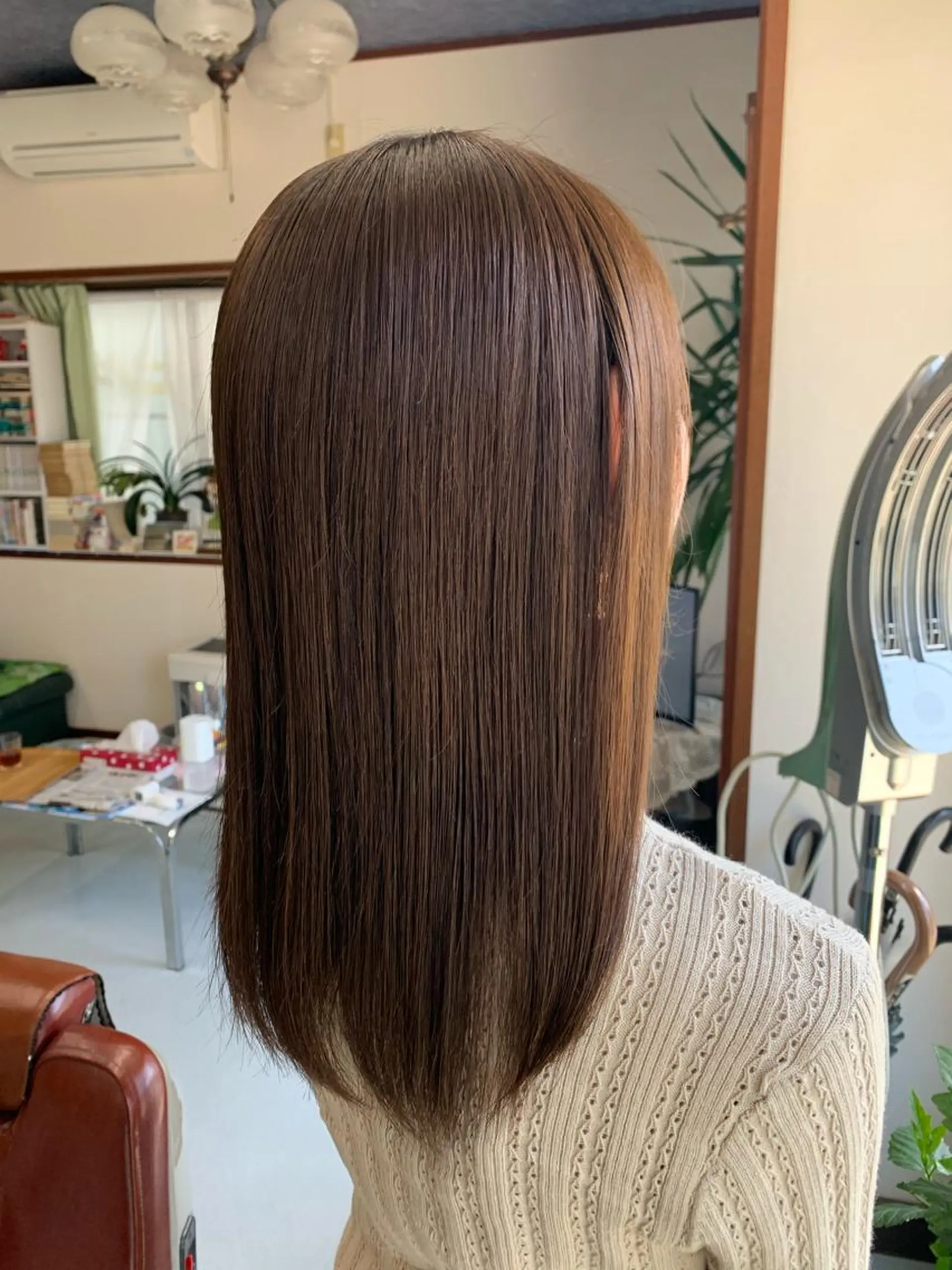ロング カラー オレンジ ロング カット ヘアカラー トリートメント ストウ ナナエのヘアスタイル