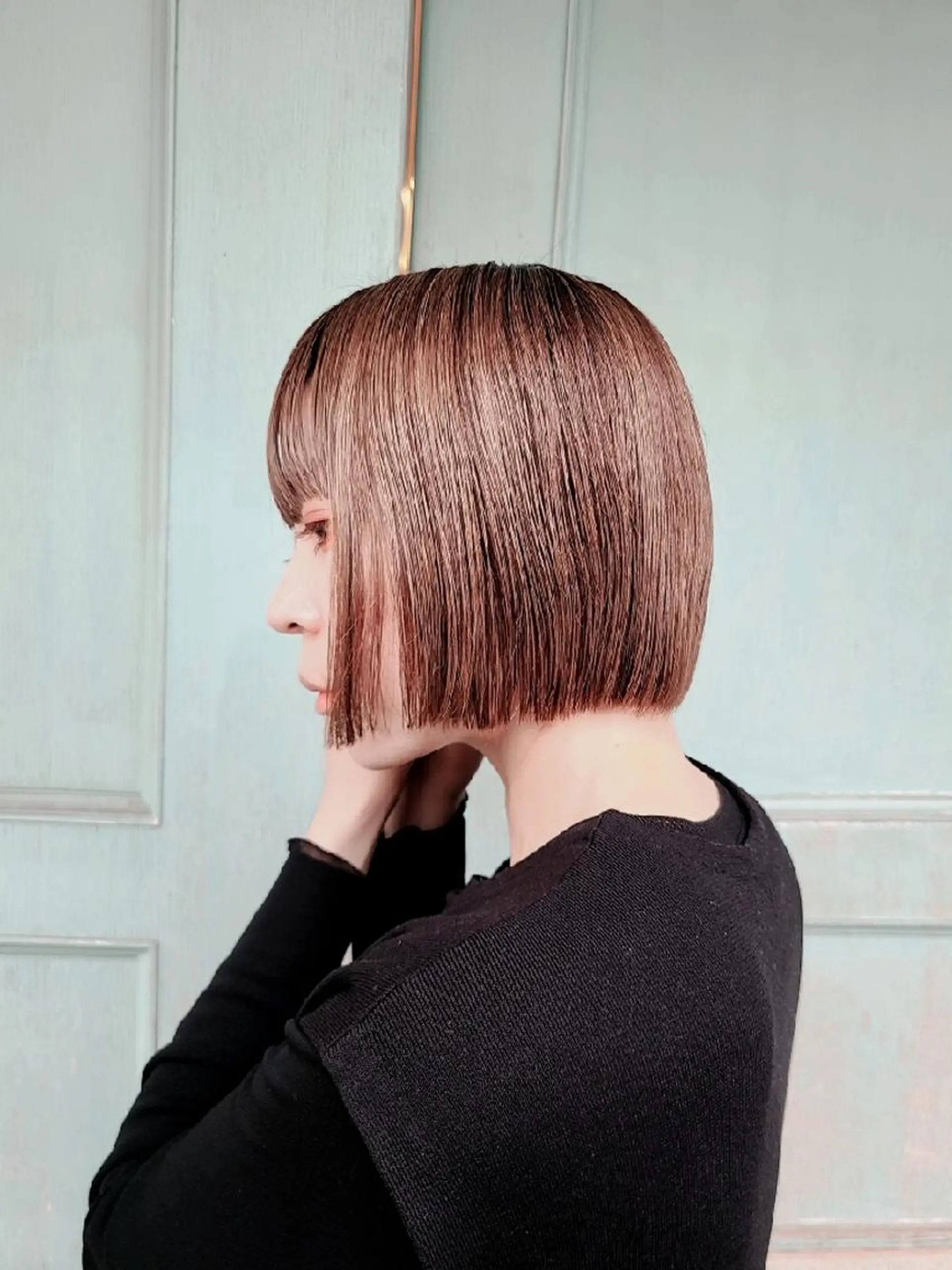 ショート 切りっぱなしボブ ショートボブ ボブ ショートヘア yolo.所属・夜特化型ヘアサロン 𓃱yolo.タナベのヘアスタイル