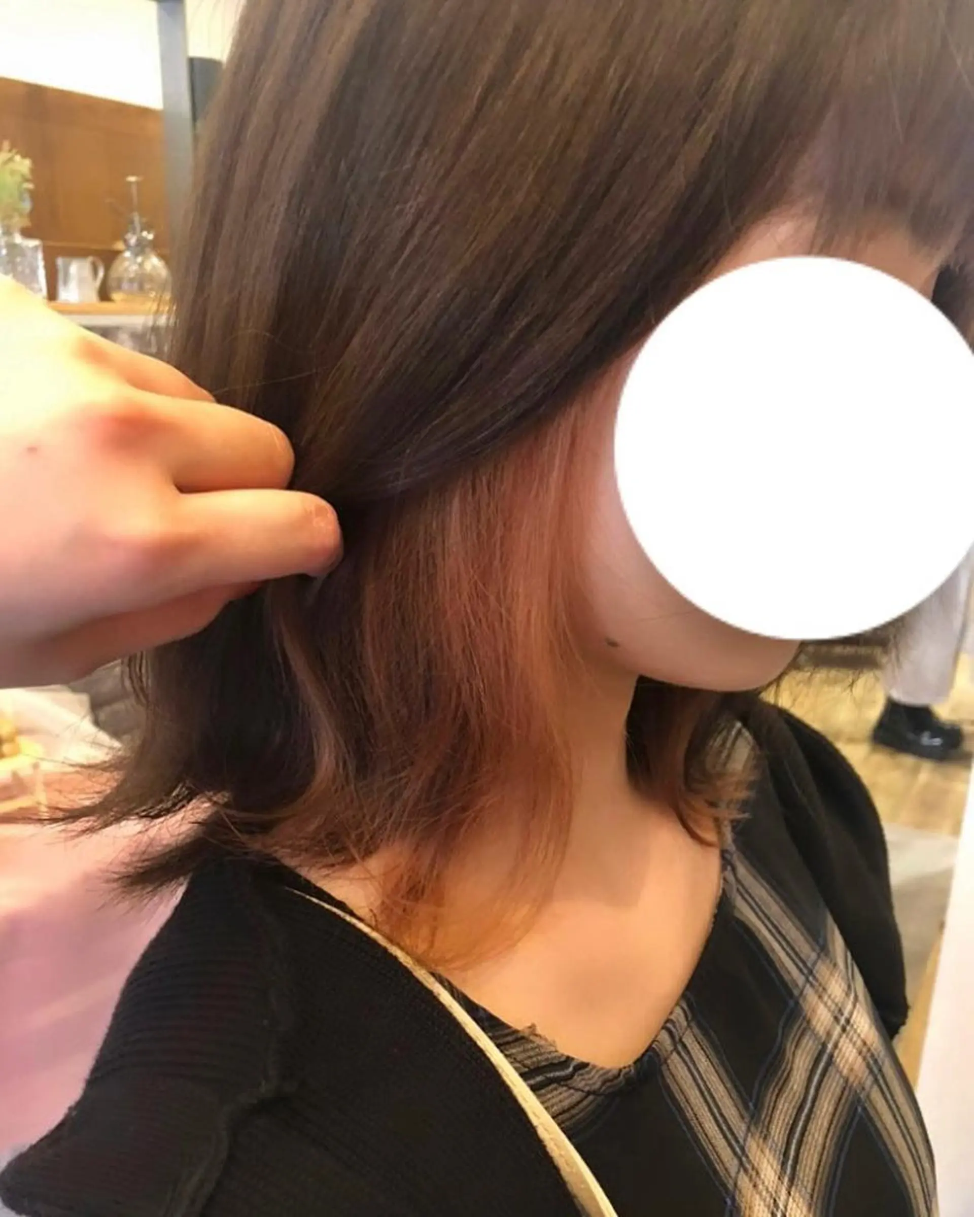 カラー イヤリングカラー ヘアカラー えばら まい/attraのヘアスタイル
