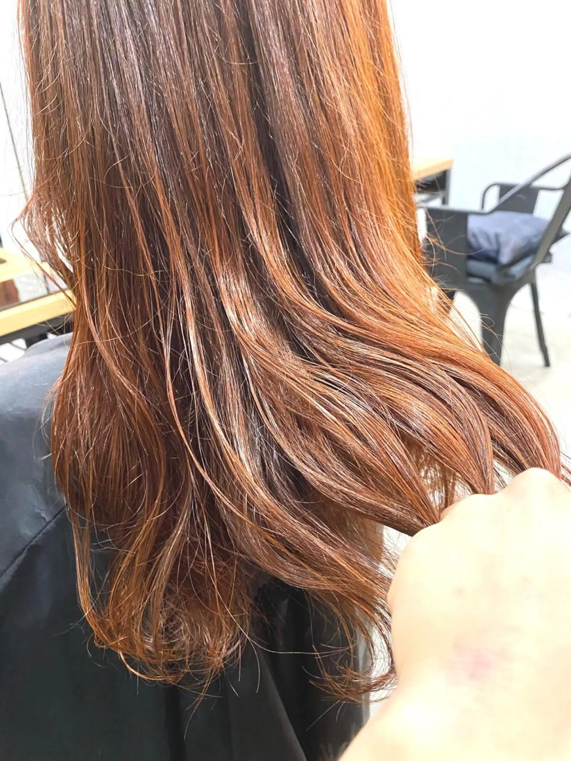 ミディアム カラー ヘアカラー トリートメント ヘアセット 艶髪育成サロン 京橋　shinのヘアスタイル