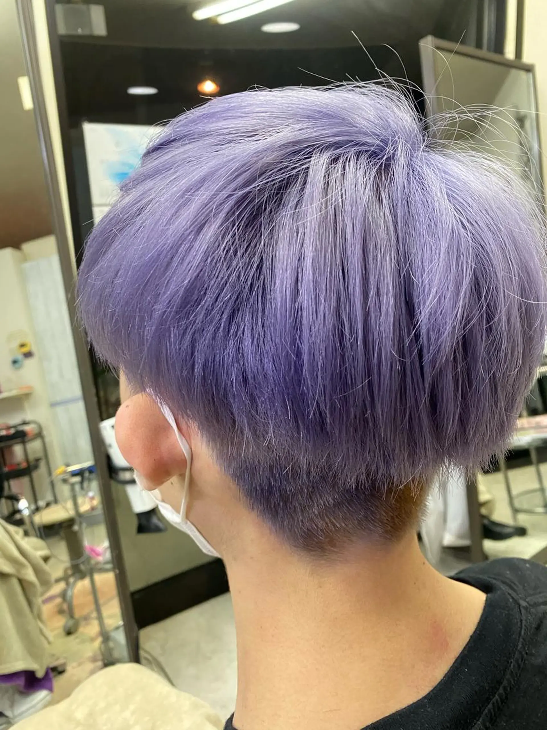 ショート カラー ブリーチ パープルカラー EXCIA所属・imaizumi takuyaのヘアスタイル