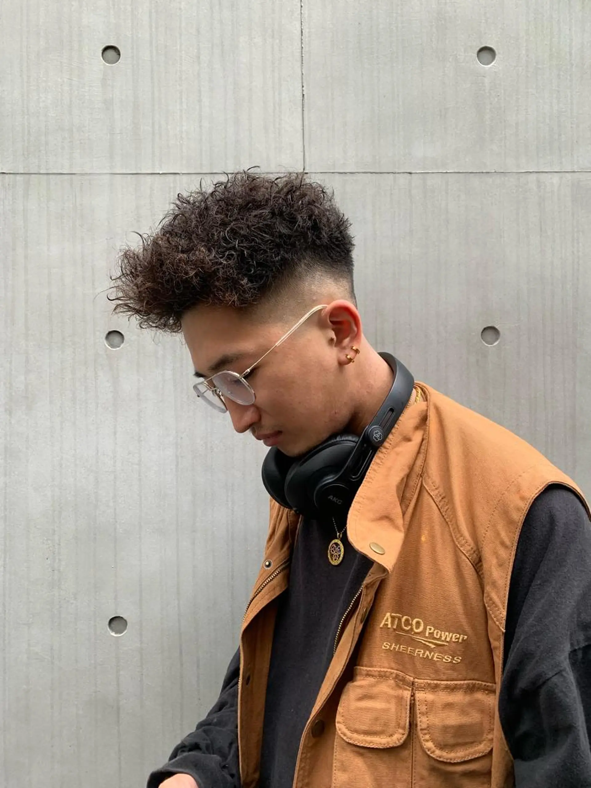 パーマ メンズ カーリーヘア🌀トレ ンドヘア🔆大西将司のヘアスタイル