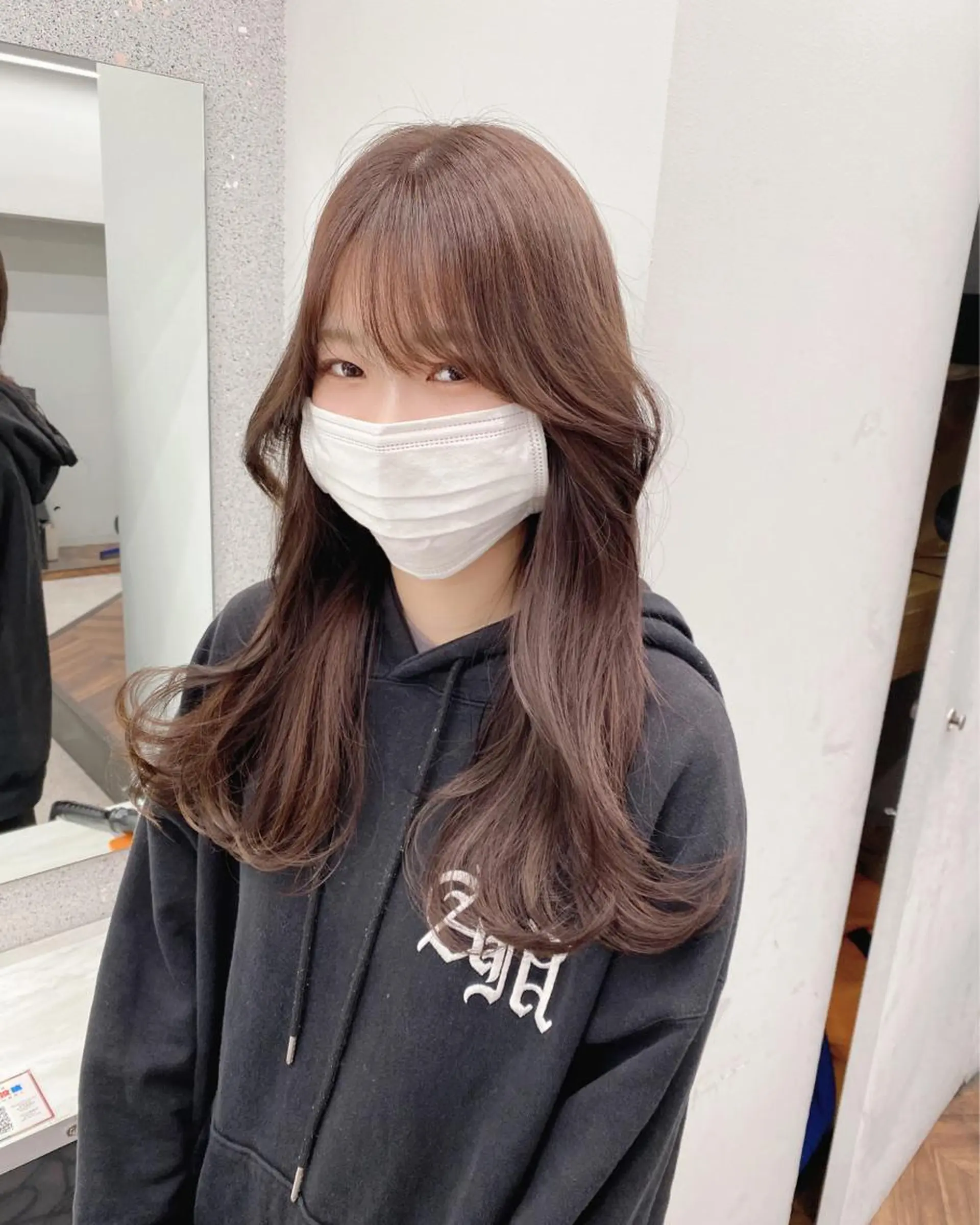 ロング 京都レイヤーカット/ 縮毛矯正/羽柴りくのマツエク・マツパデザイン
