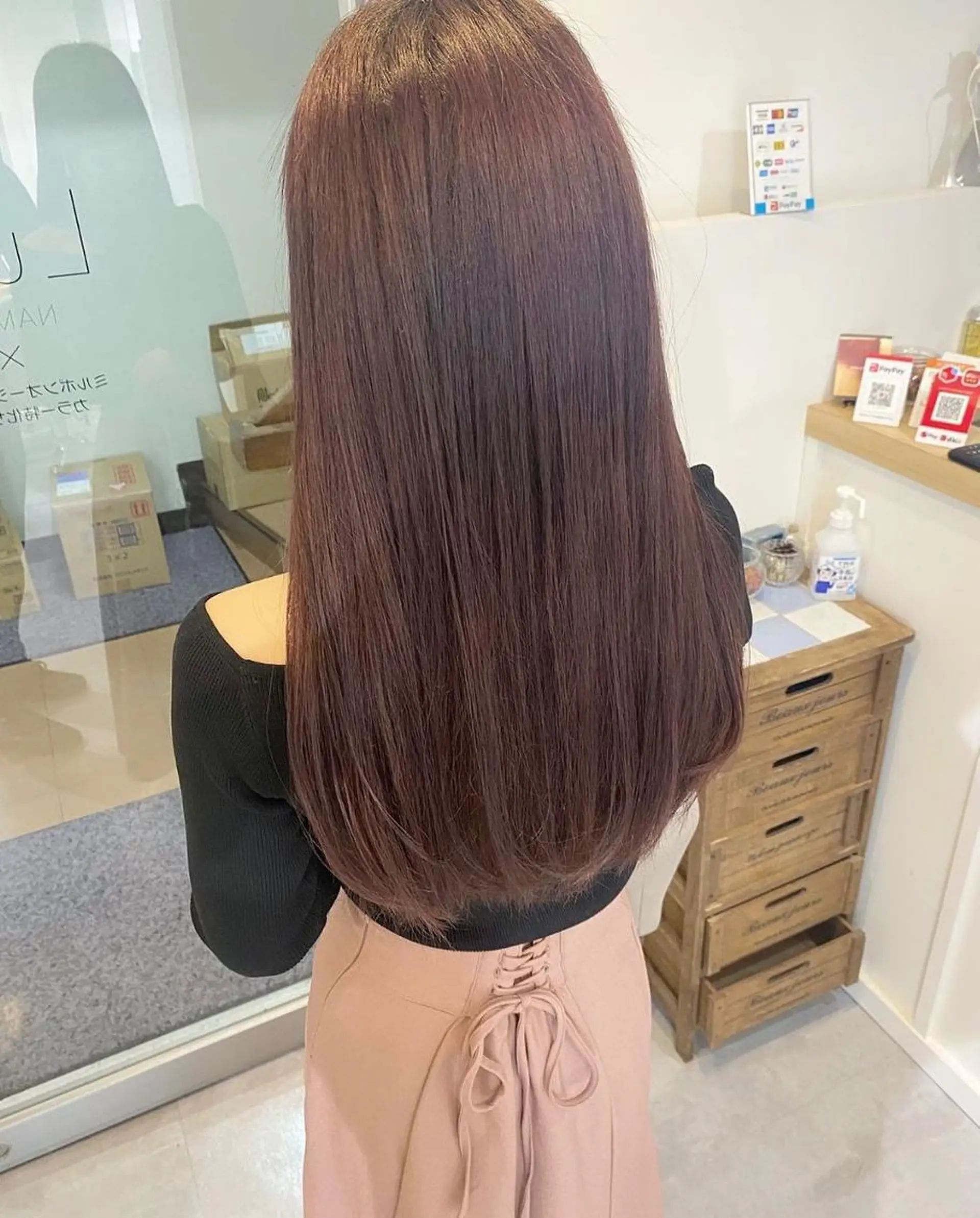 ロング カラー ブリーチ、髪質改善 Noe心斎橋店のヘアスタイル