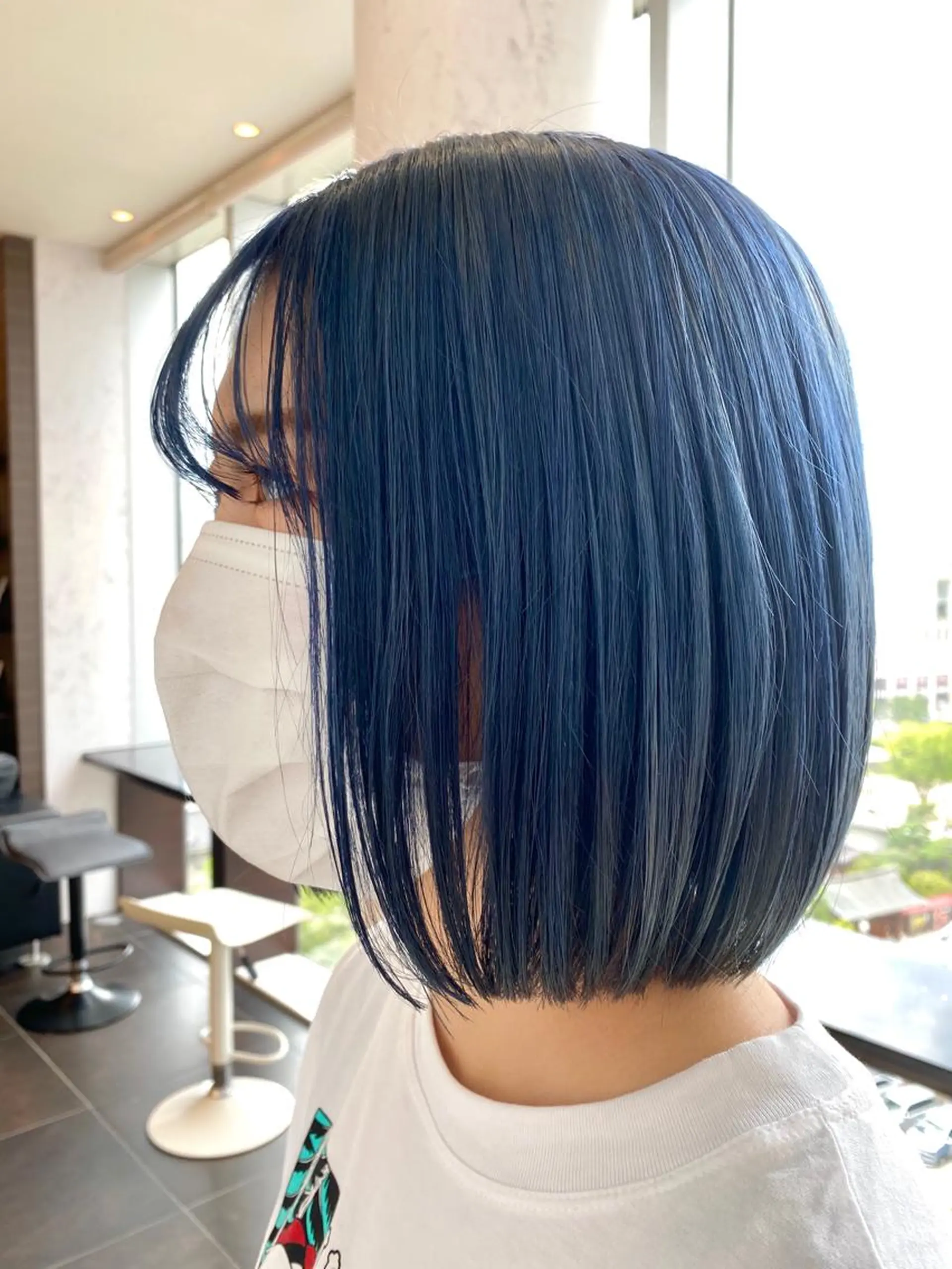ミディアム カラー ブルーカラー 浦口友華 ♡ 暖色系カラーのヘアスタイル