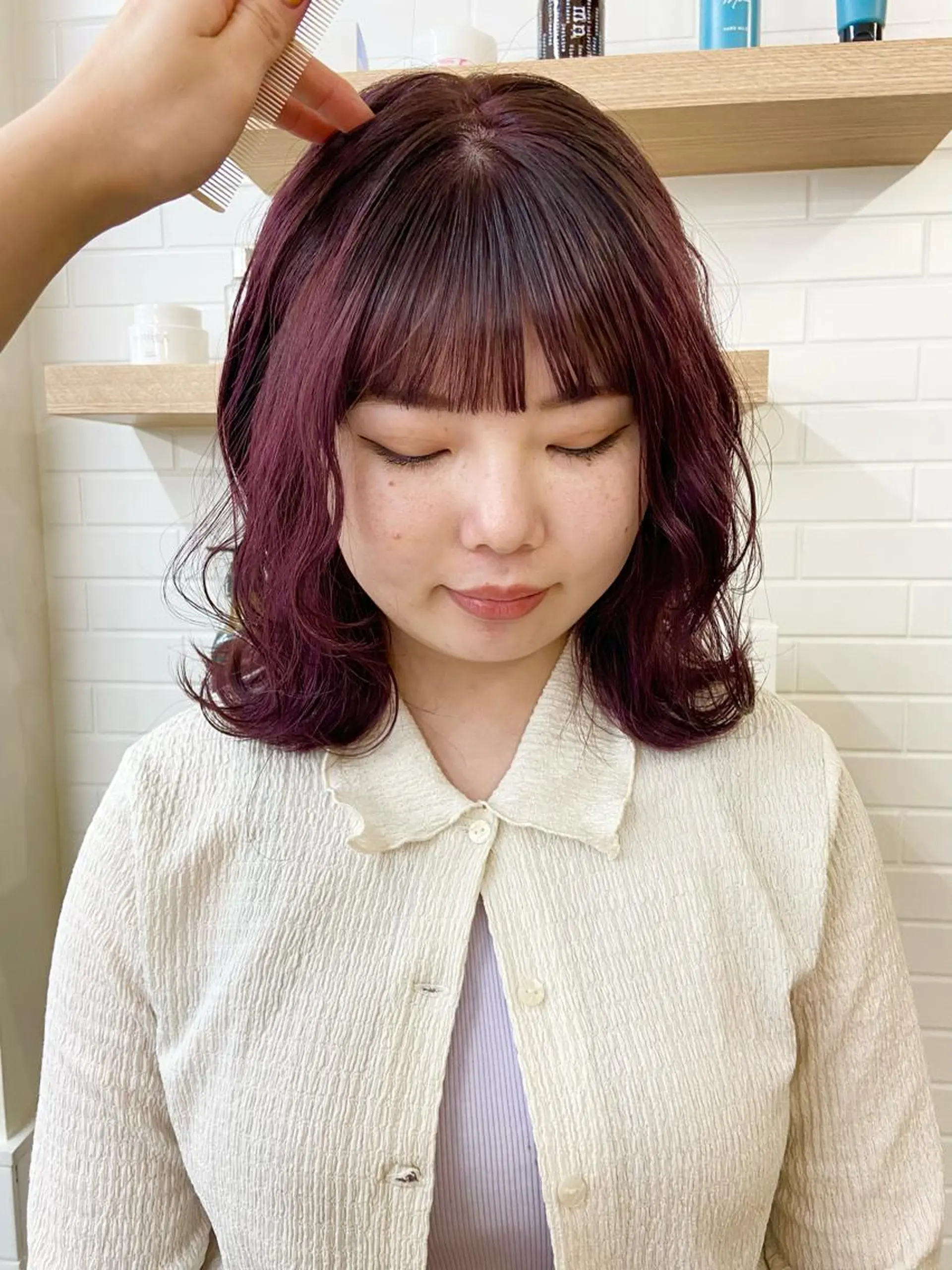 ミディアム カラー カット ヘアカラー トリートメント 似合わせスタイリスト 🌙ｃｈｉｎａｒｉのヘアスタイル