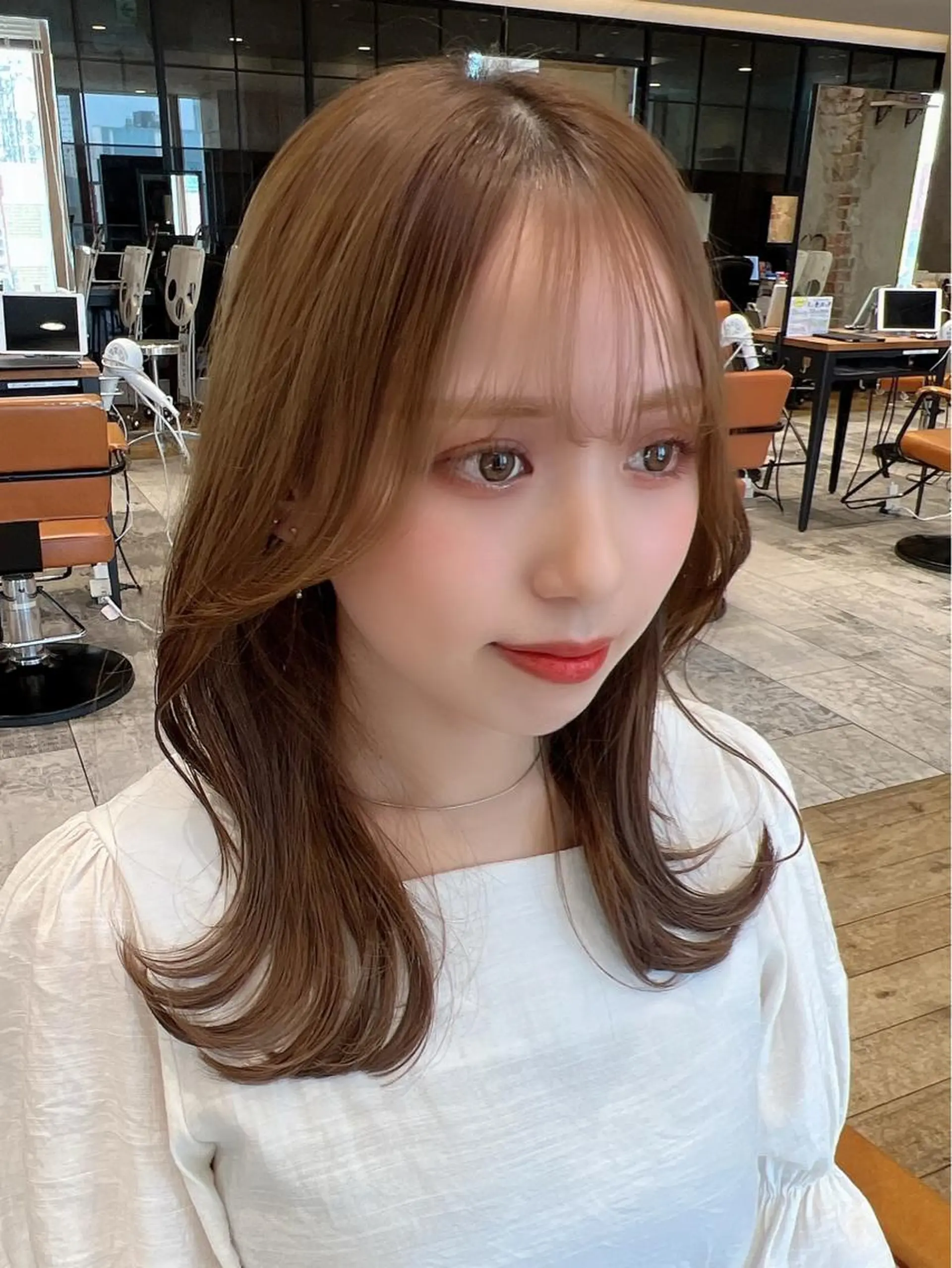 セミロング くびれヘア カット ヘアカラー トリートメント 🧡くびれヘア/前髪 顔周り🧡久原結衣のヘアスタイル