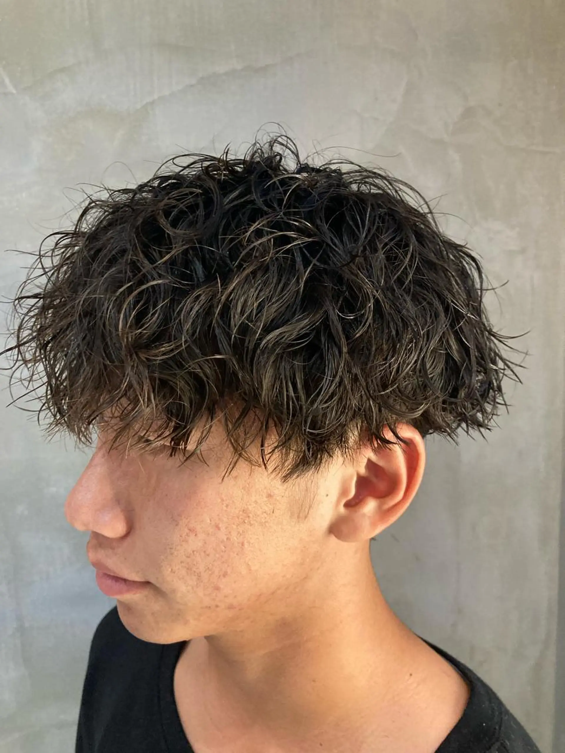 ショート パーマ メンズ 波巻きスパイラルパー マ/シャドウパーマ駿のヘアスタイル