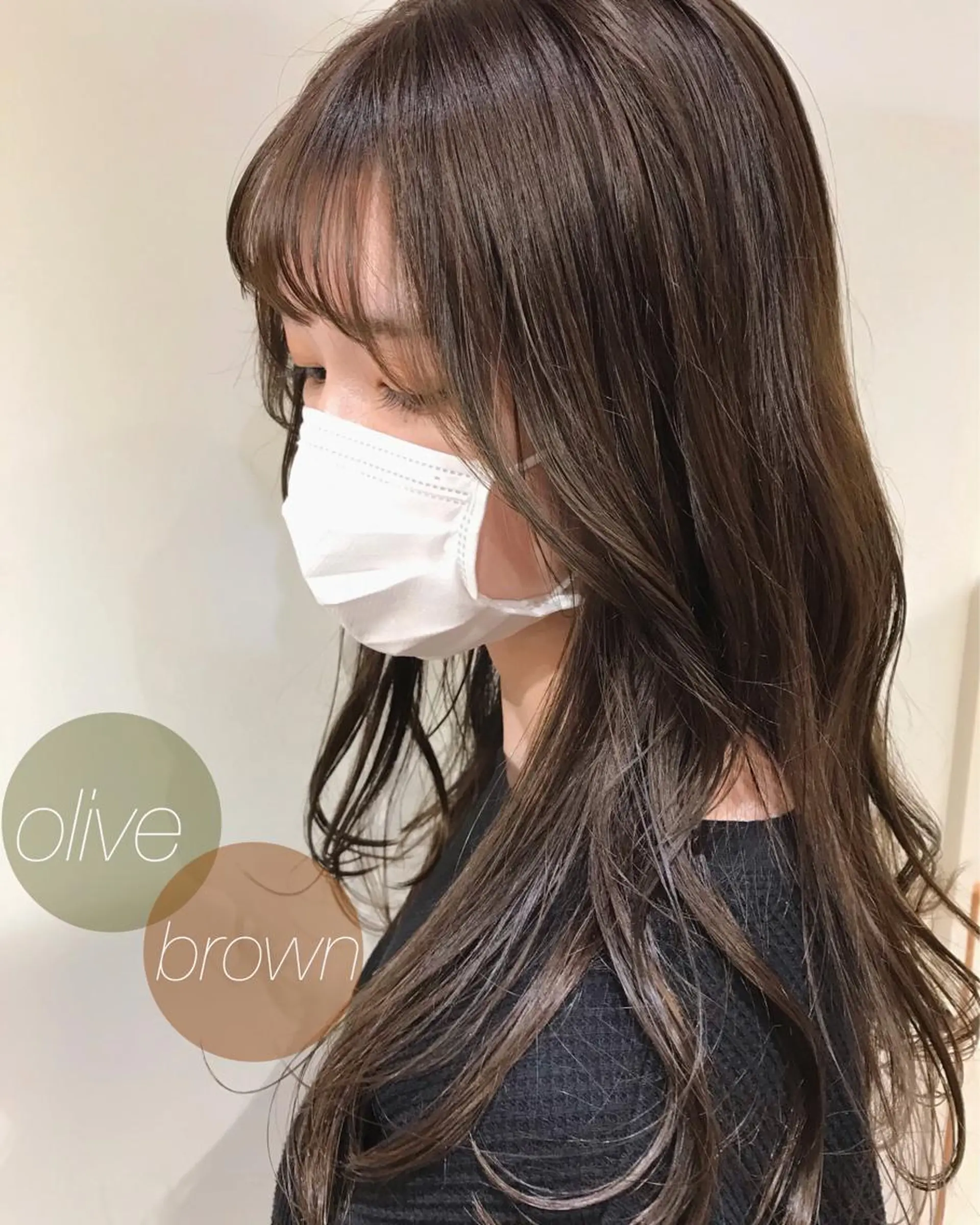 ロング カラー ブリーチ ロング シースルーバング ヘアカラー トリートメント 清水　ちひろ ✄トップスタイリストのヘアスタイル