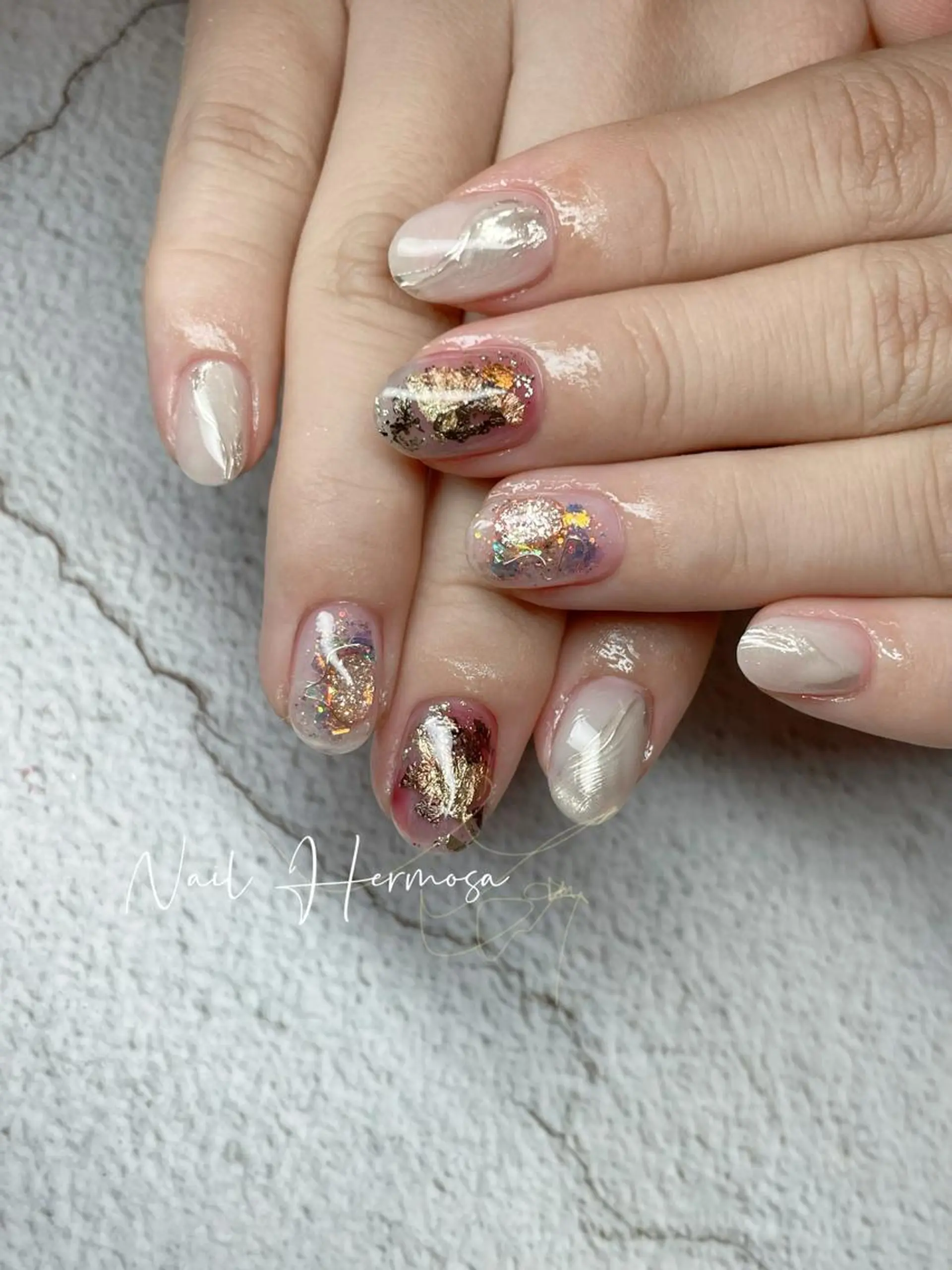 ネイル 桜ネイル 長さ出し フラッシュネイル フラワーネイル フットネイル ハンドネイル ネイル エルモサのネイルデザイン