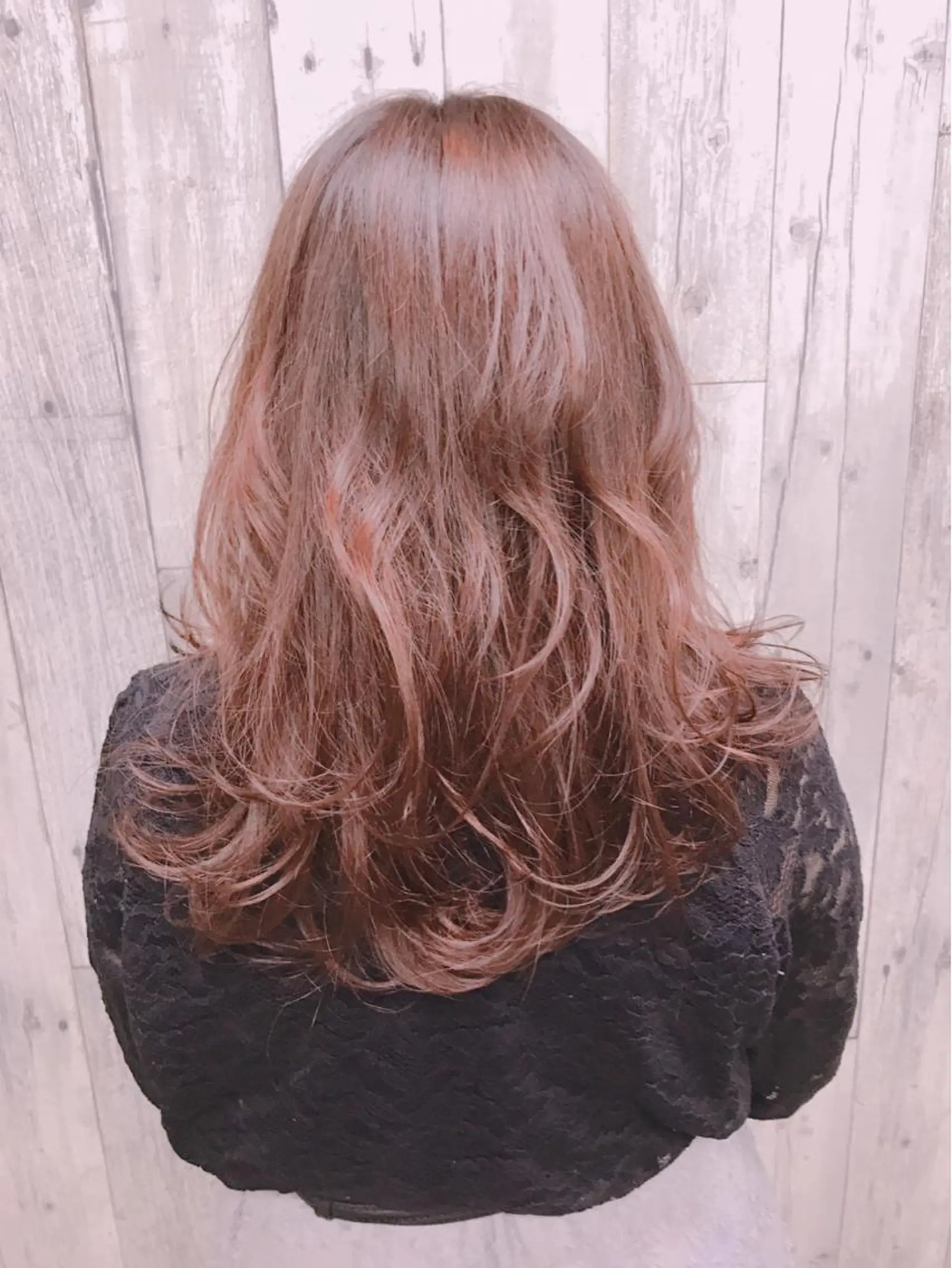ロング カラー ベージュカラー ピンクカラー ピンクベージュ ヘアカラー トリートメント ⭐️ハイクオリティ カラー杉本雄志⭐️のヘアスタイル