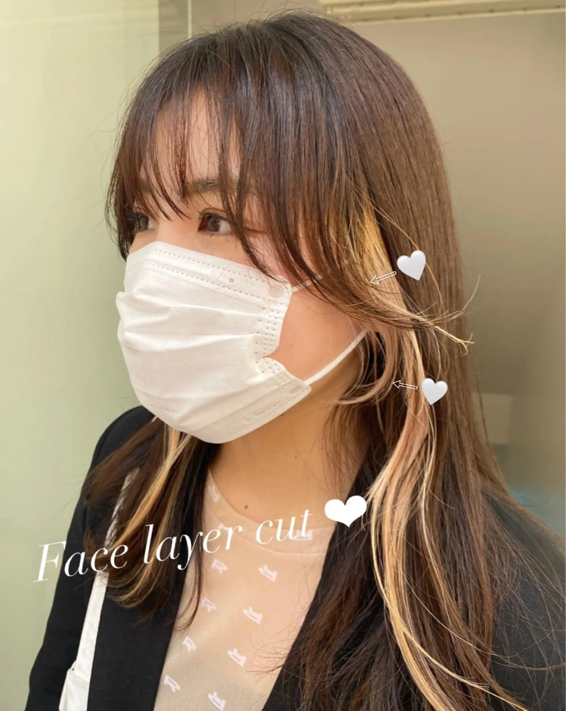 ロング カット 🌫️韓国hair kanon🇰🇷のヘアスタイル