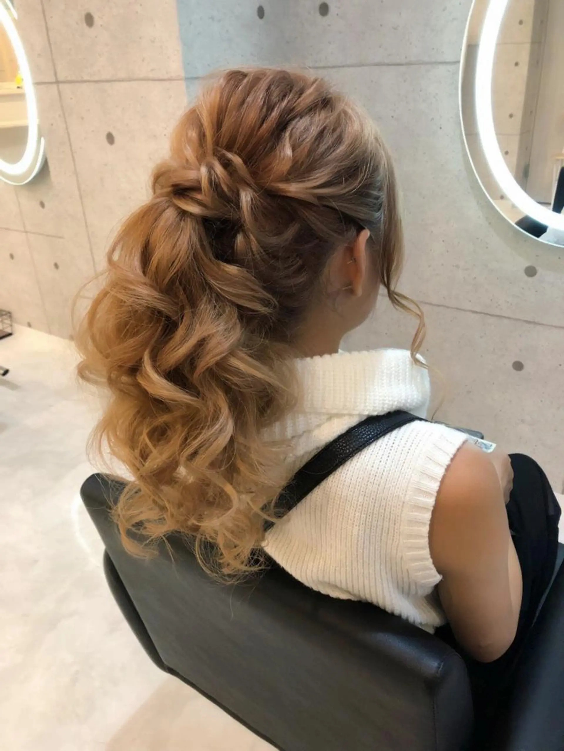 ヘアアレンジ ポニーテール ヘアセット lien natsukiのヘアスタイル