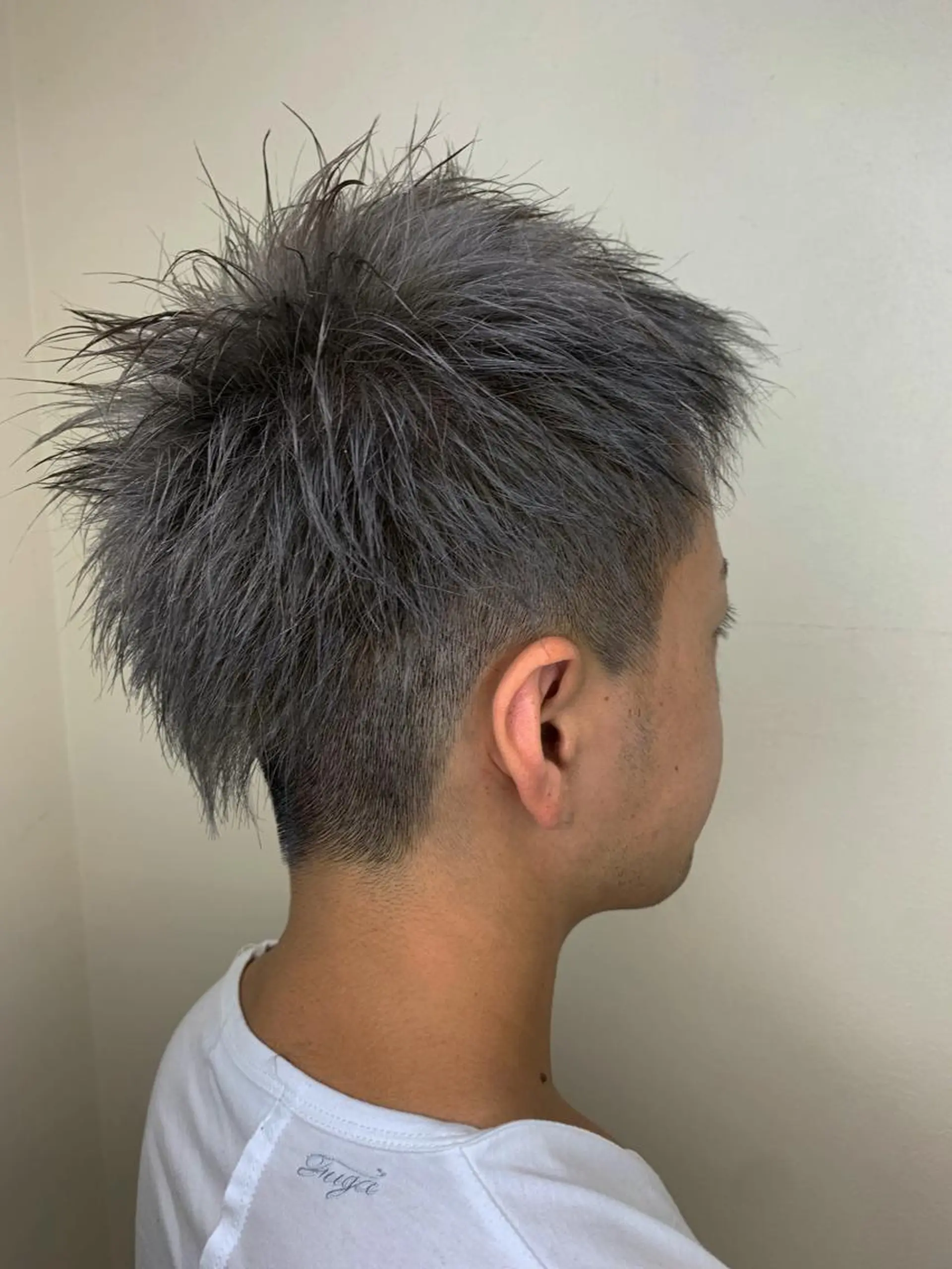 ショート カラー メンズ ダブルカラー シルバー 艶髪クリエイター 秋田 聖也🪽のヘアスタイル