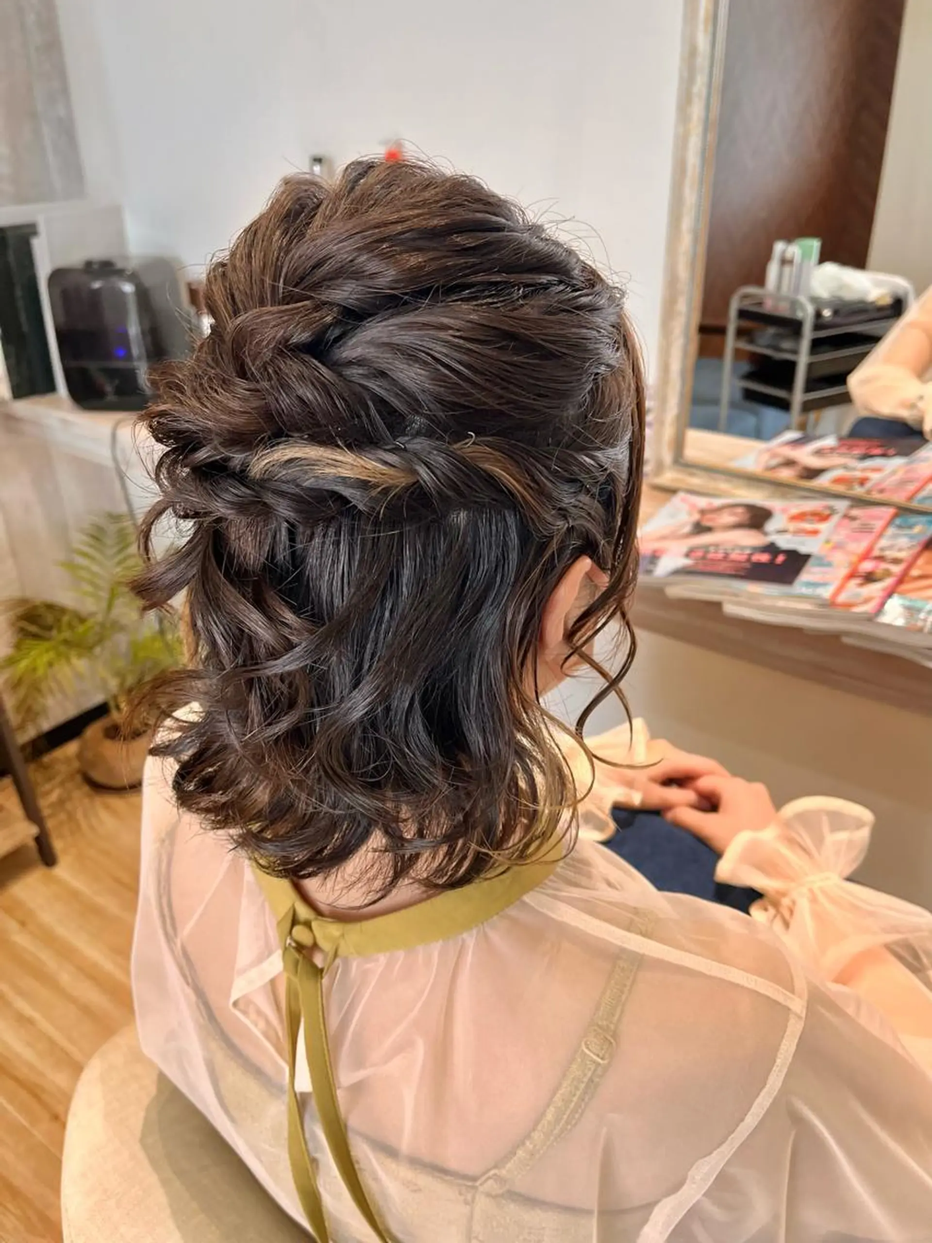 ミディアム ヘアアレンジ ハーフアップ ヘアセット Toy stage所属・Toy  stage 大内のヘアスタイル