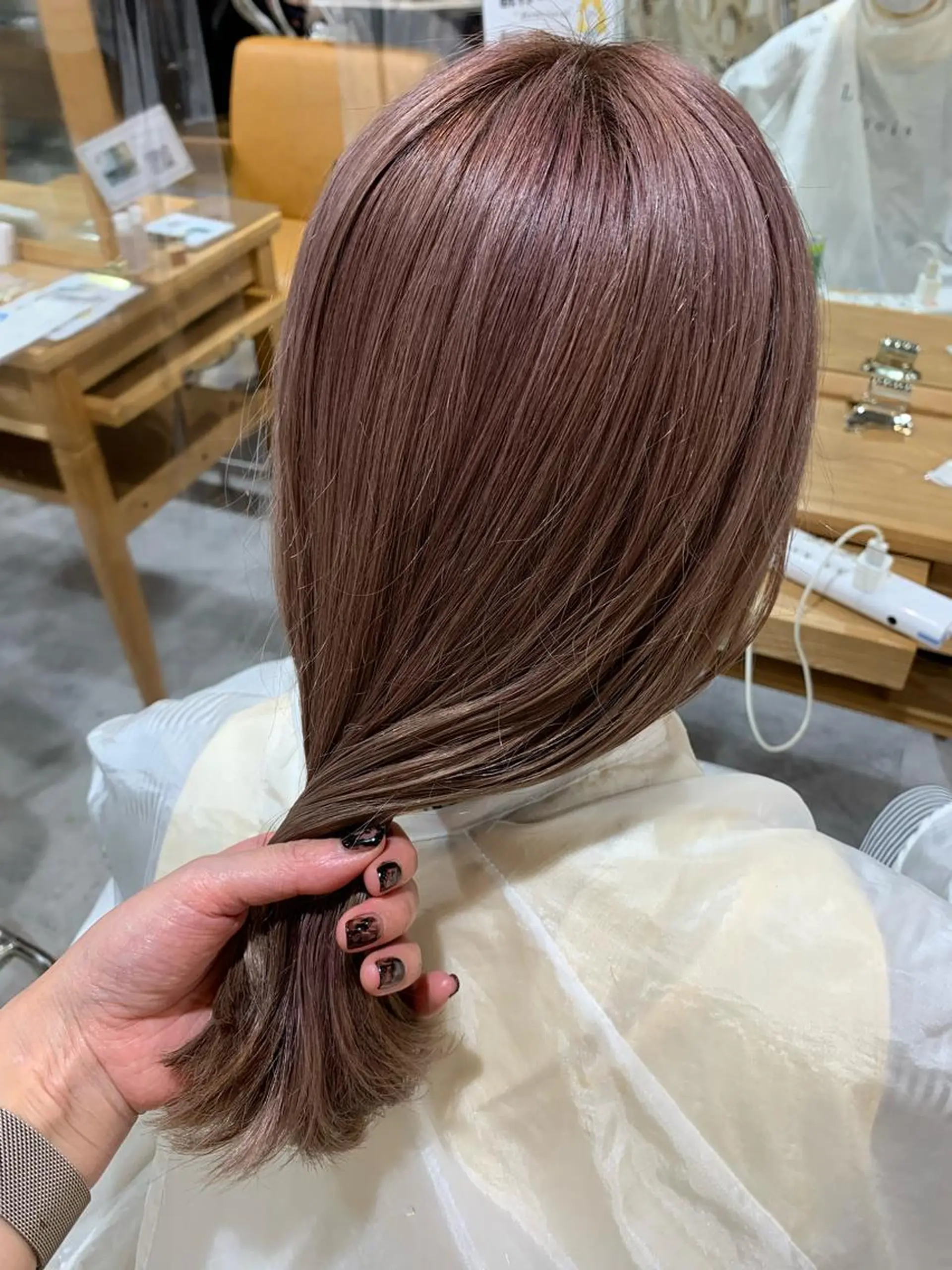 セミロング カラー ブリーチ/アレンジ 天満/chihiroのヘアスタイル