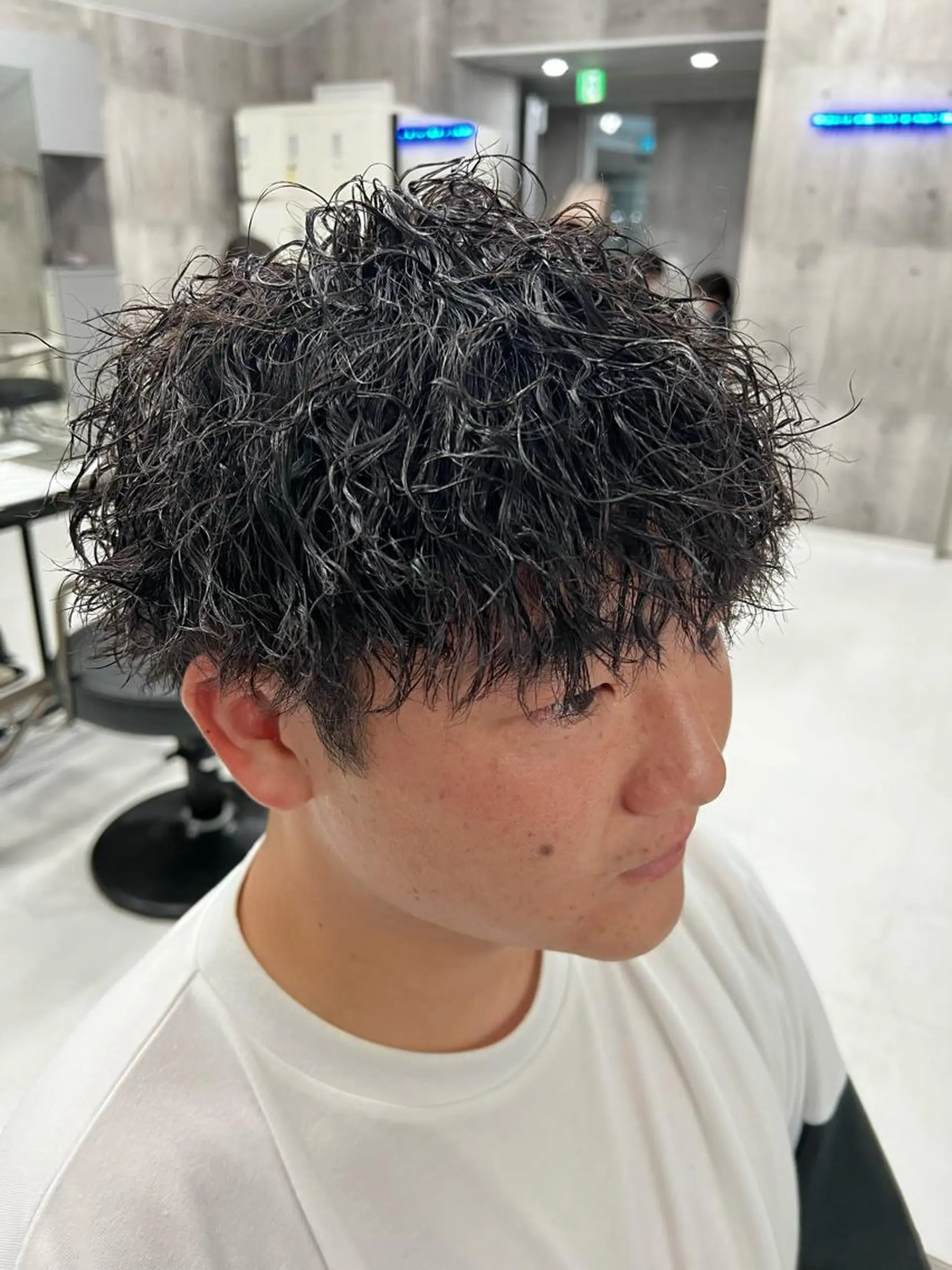 ショート パーマ メンズ カット メンズカット/波巻き TAKUMAのヘアスタイル