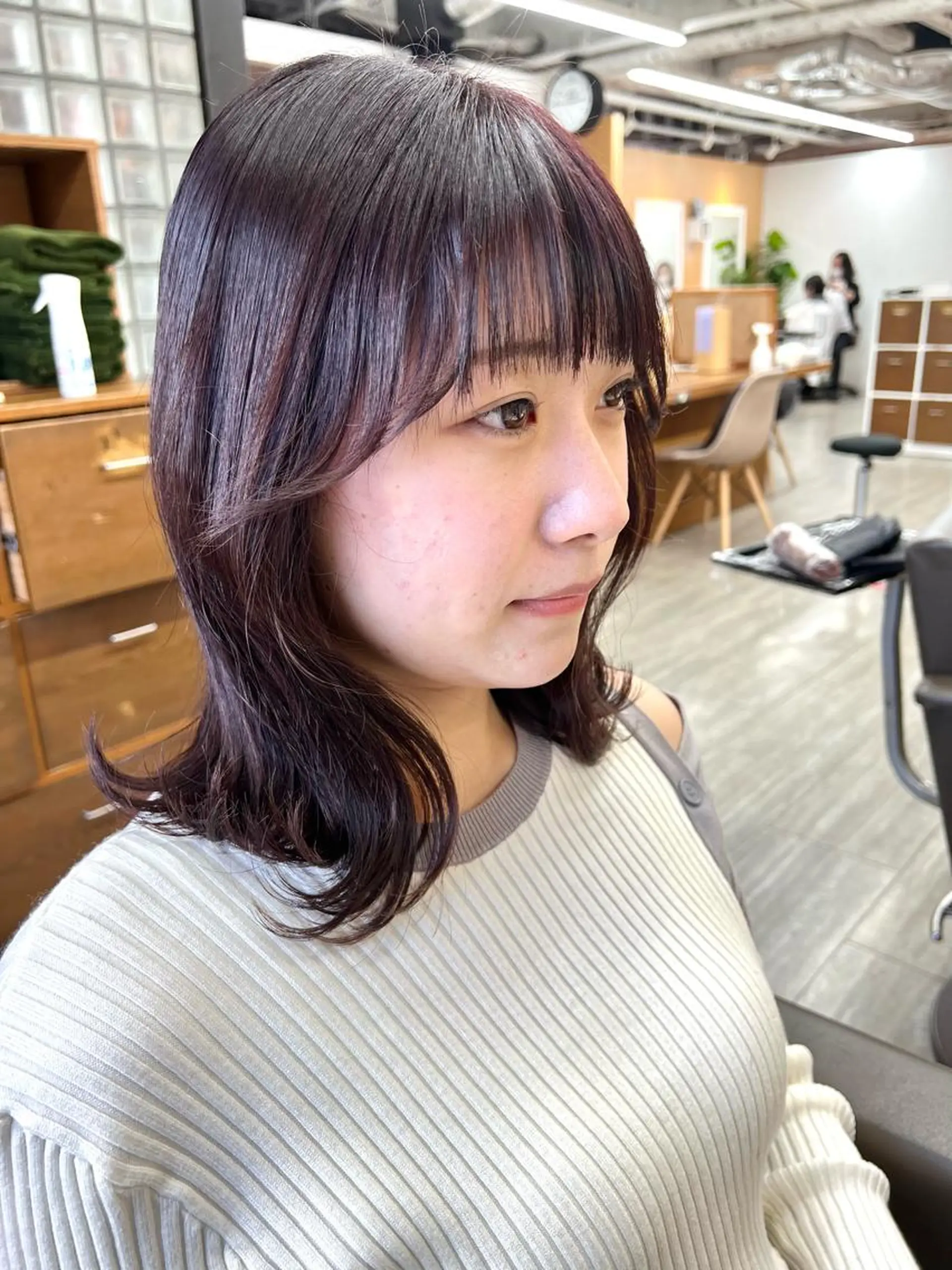 ミディアム カラー ヘアカラー トリートメント 透明感カラー ゆうだいのヘアスタイル