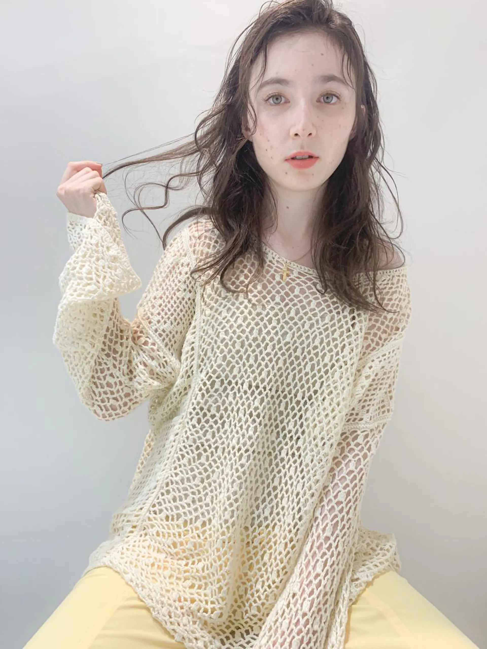 セミロング カット パーマ トリートメント Neolive caffのヘアスタイル