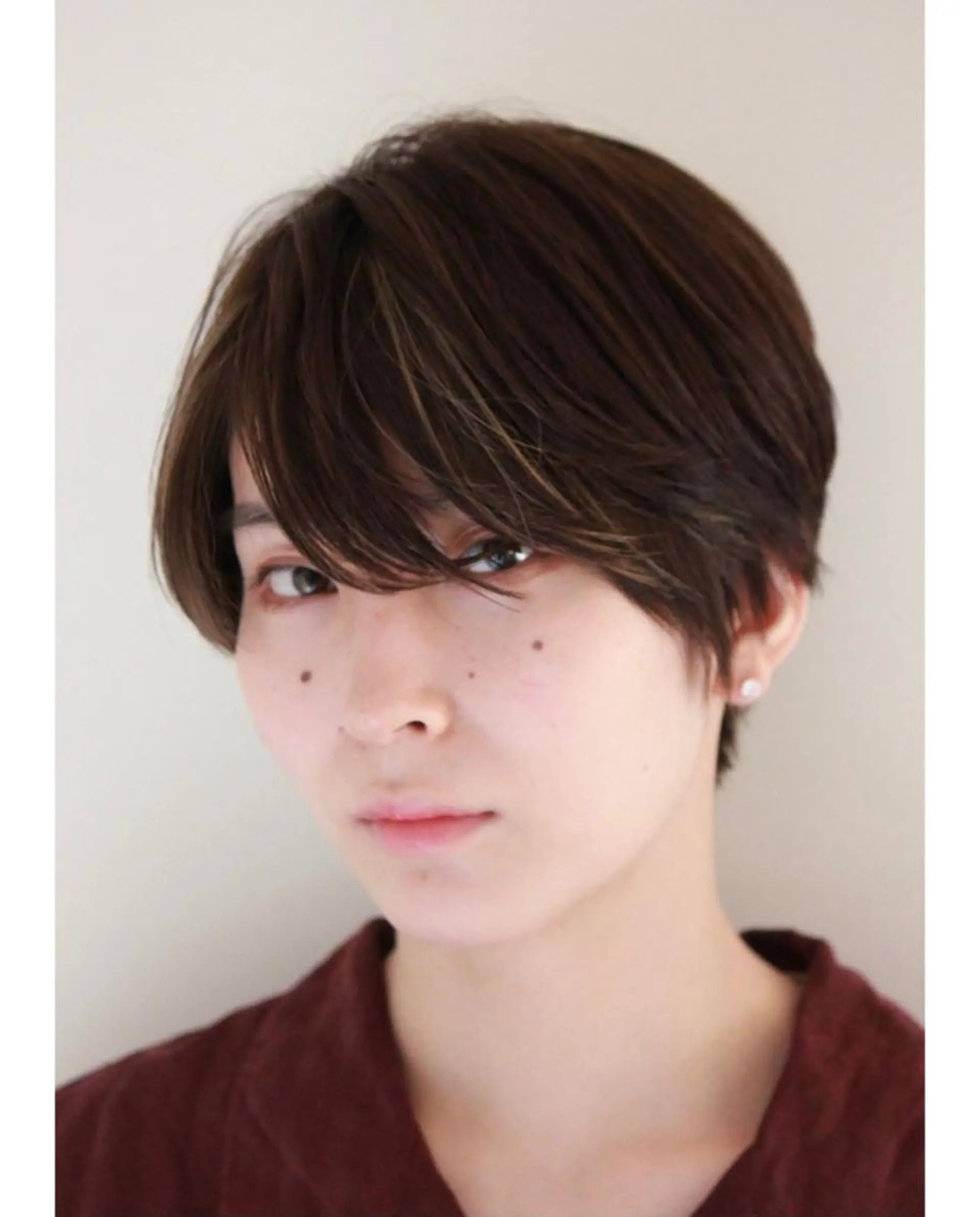 ショート カラー カット パーマ 三ツ井凌 【ヘアケアサロン】のヘアスタイル