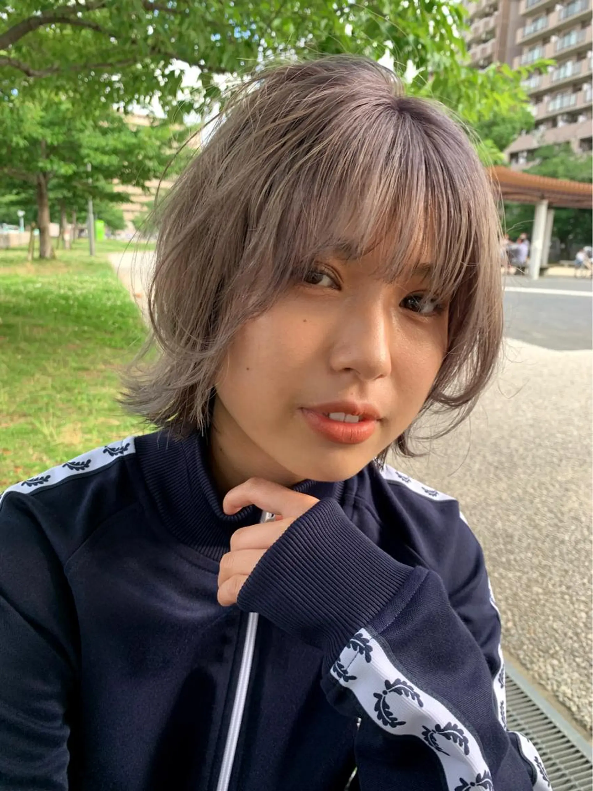 ミディアム カラー ヘアカラー トリートメント Haru/THREE …by velvetのヘアスタイル