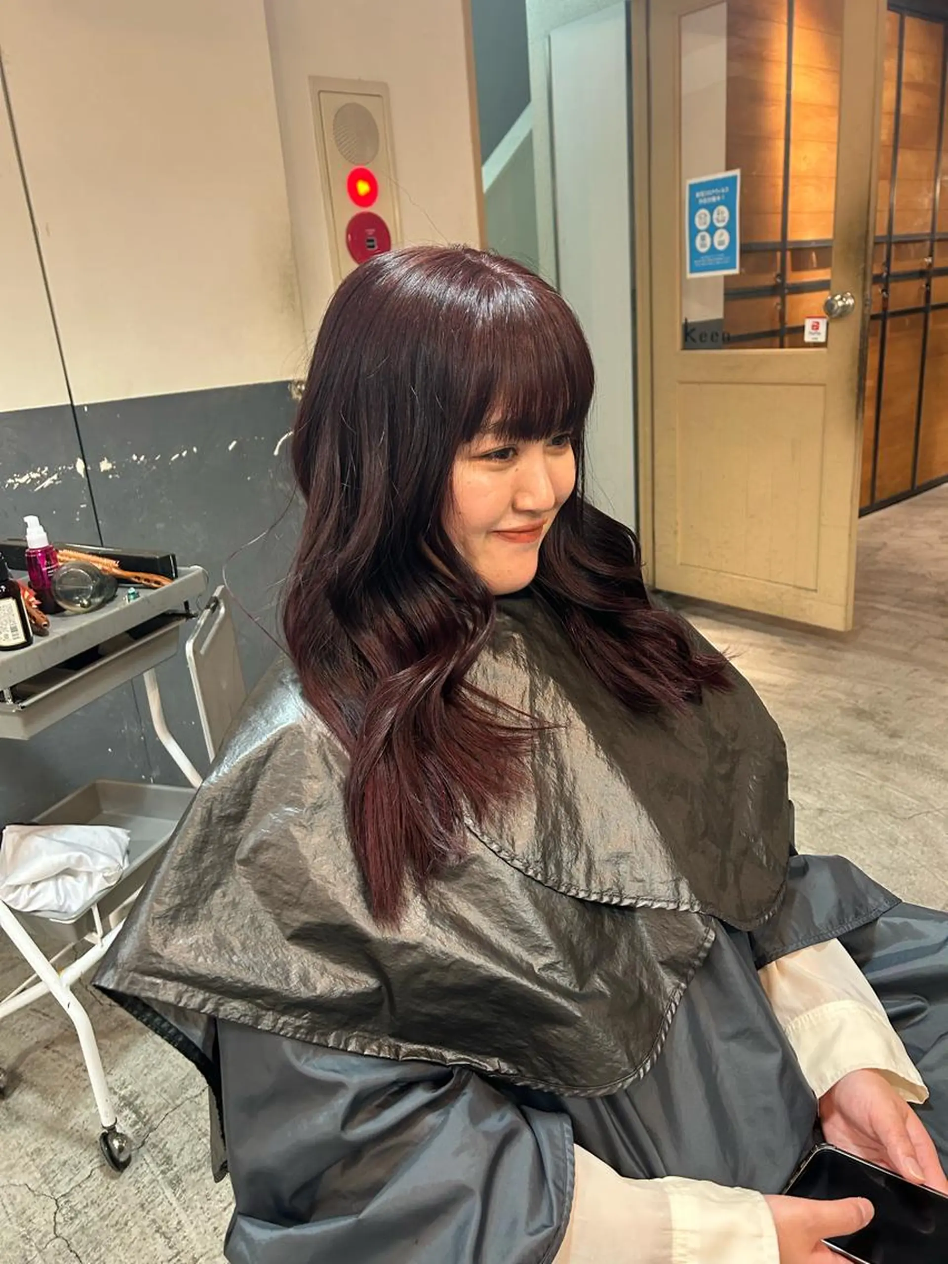 ロング カラー ブリーチ ダブルカラー ブリーチなしカラー レッドカラー ヘアカラー トリートメント 丸みショート /nagisaのヘアスタイル