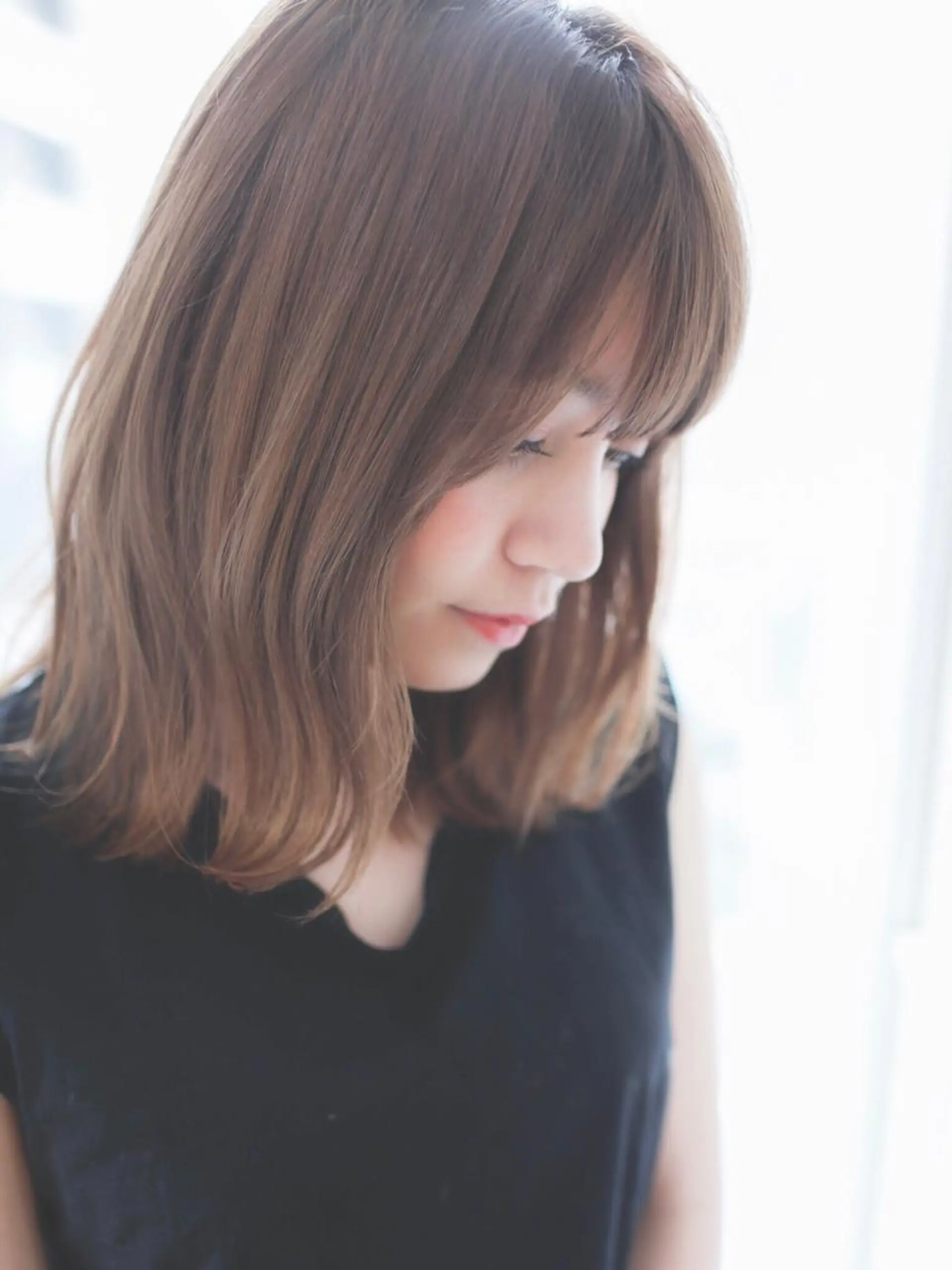 ミディアム カラー アッシュ ベージュカラー カット パーマ トリートメント パーマ×ウルフカット koya☆のヘアスタイル
