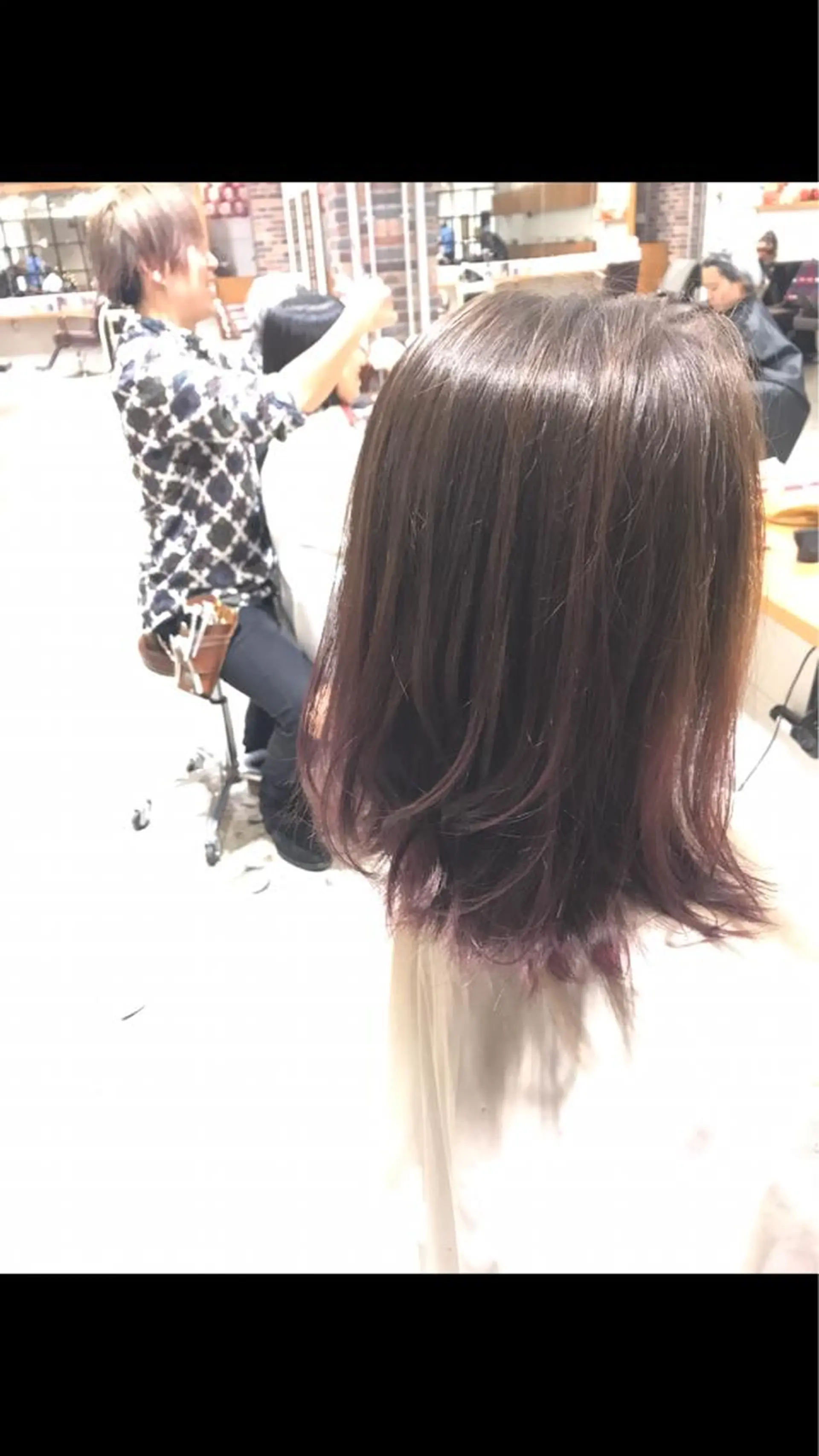 ミディアム カラー パーマ ヘアアレンジ グラデーションカラー ピンクカラー Forest. -髪質改善-のヘアスタイル