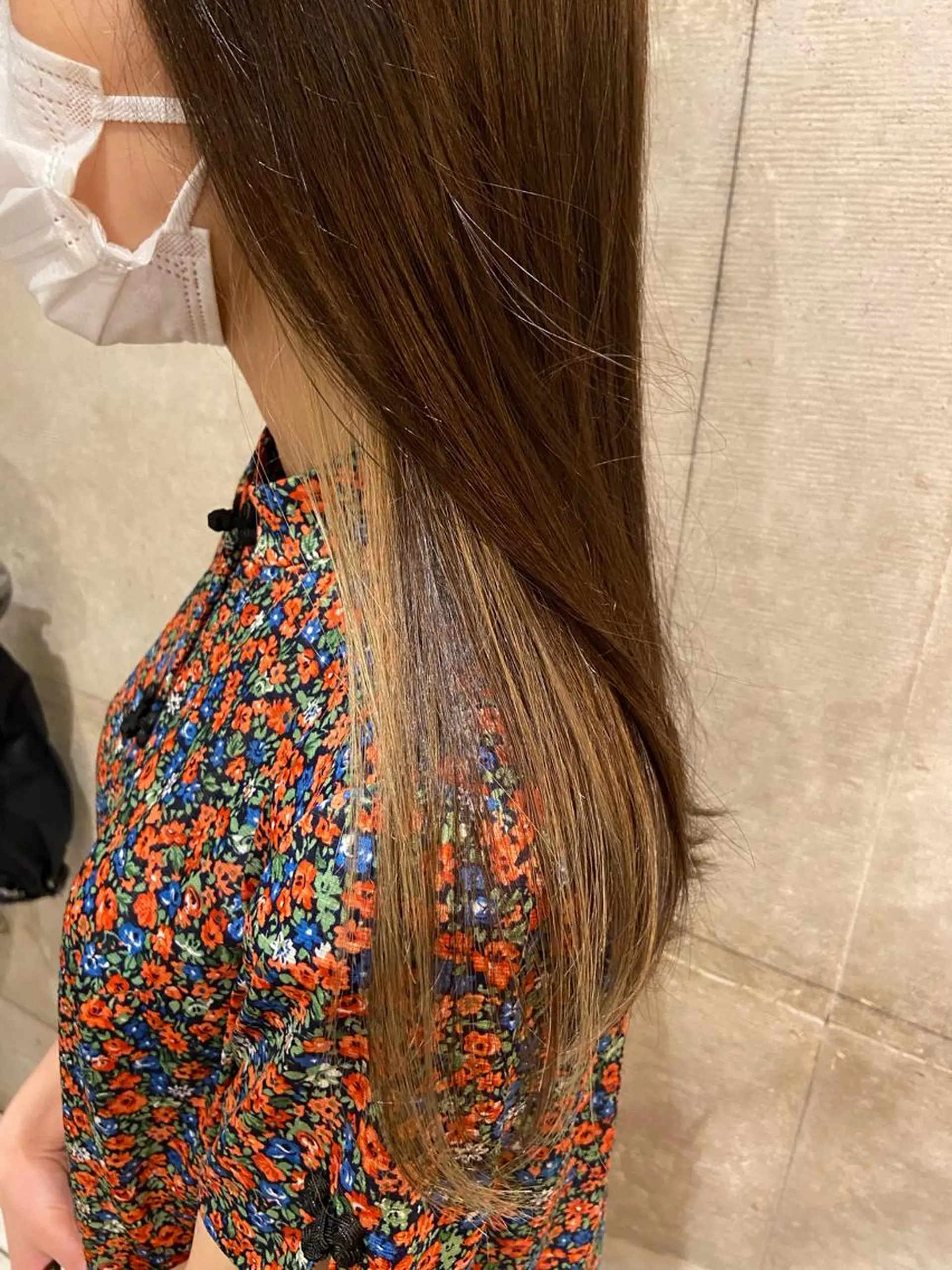 ロング カラー アディクシーカラー ベージュカラー ブリーチ ブロンド ブルーカラー なかむら ゆきのヘアスタイル